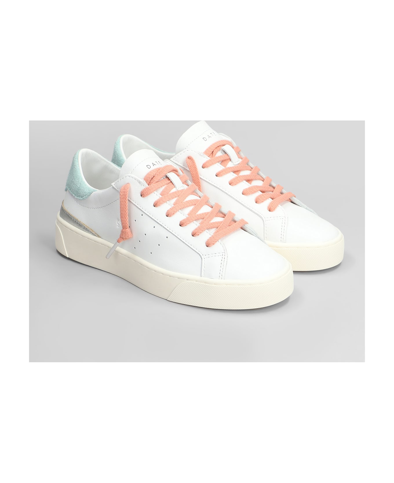 D.A.T.E. Sonica Sneakers In White Leather - white