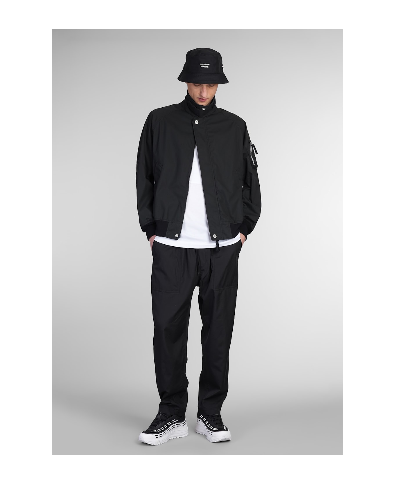 Comme des Garçons Homme Casual Jacket In Black Cotton - black