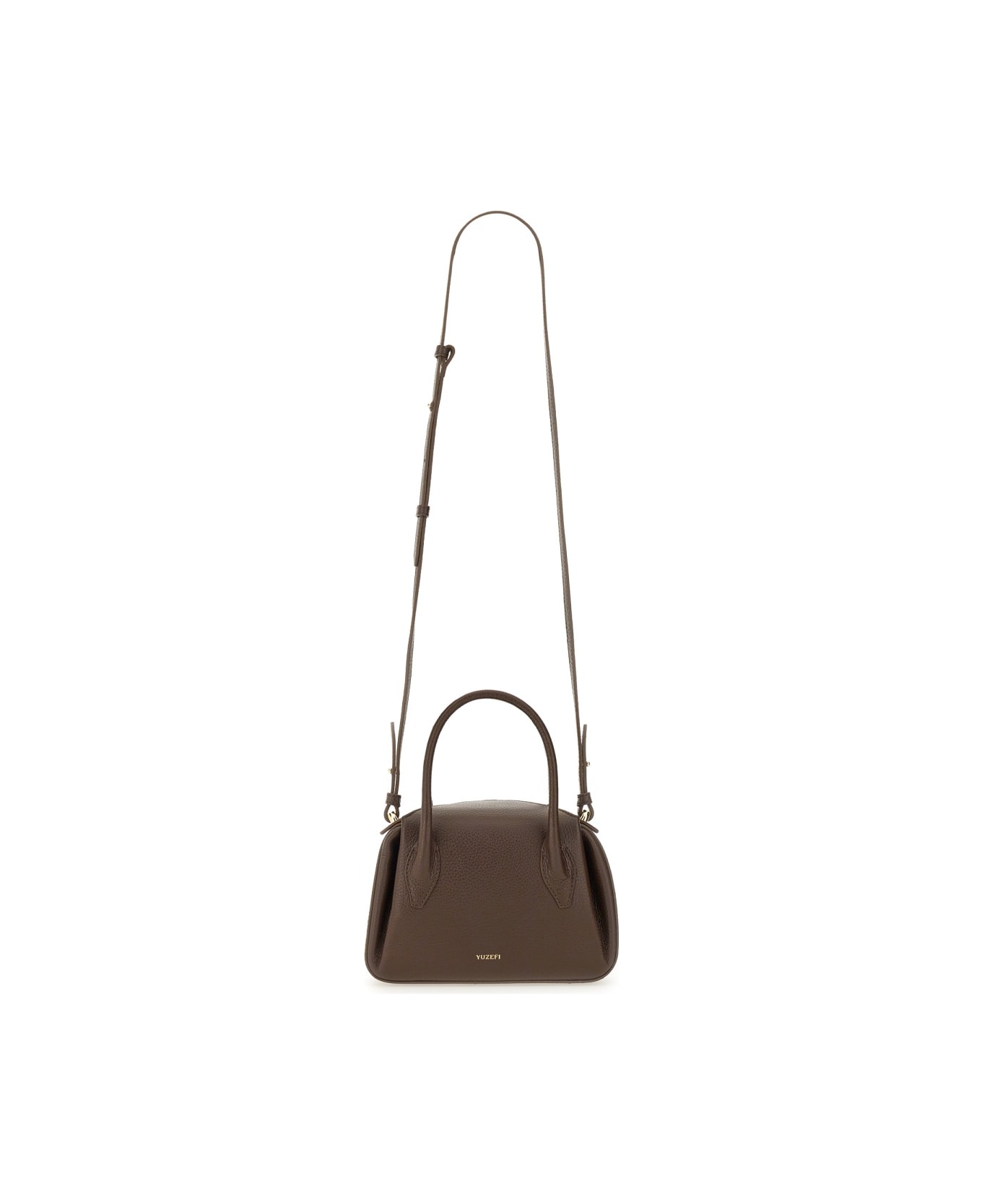 YUZEFI Mini "oyster" Bag - DARK BROWN