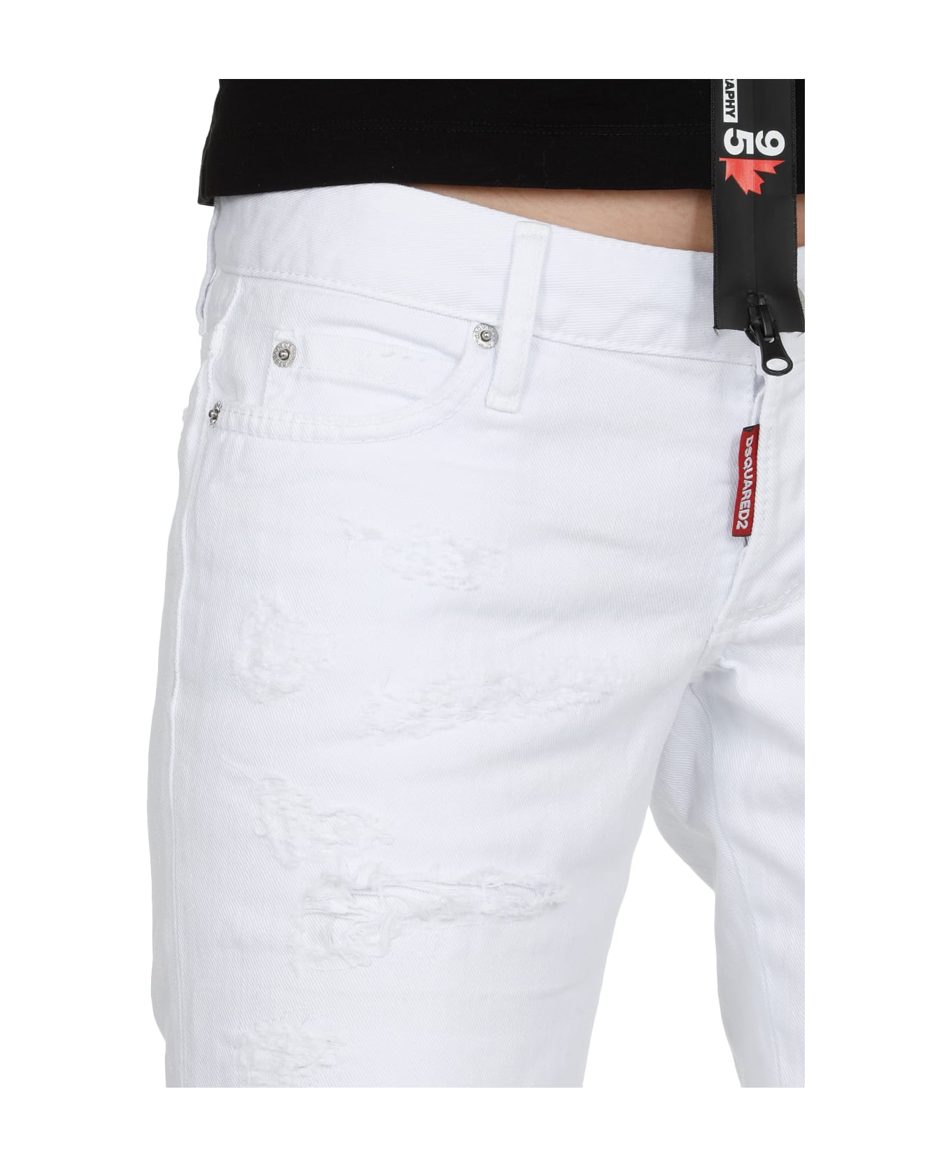 Dsquared2 Jennifer Cropped Jeans - WHITE