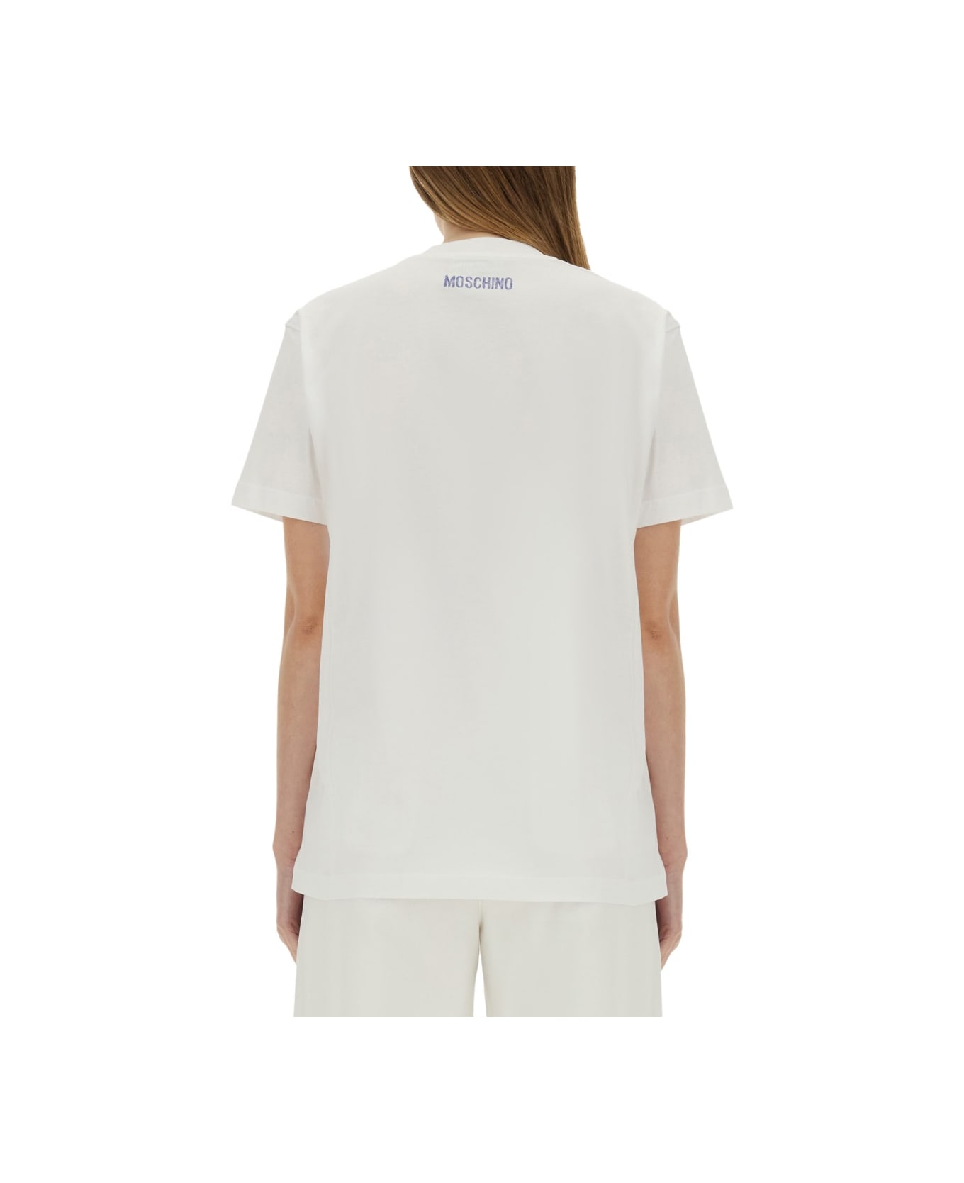 Moschino Cotton T-shirt With Print - WHITE