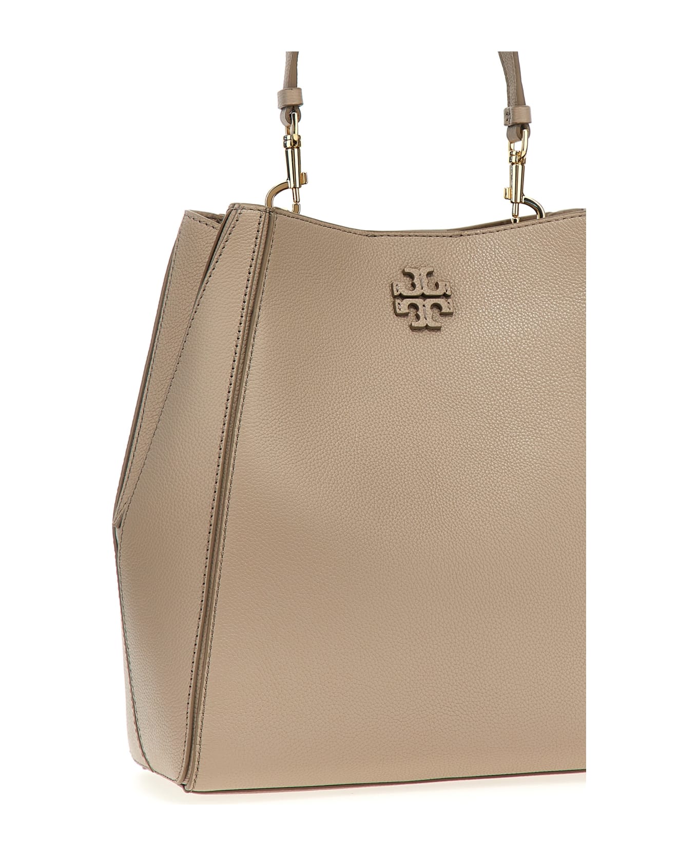Tory Burch 'mcgraw' Bucket Bag - Gray