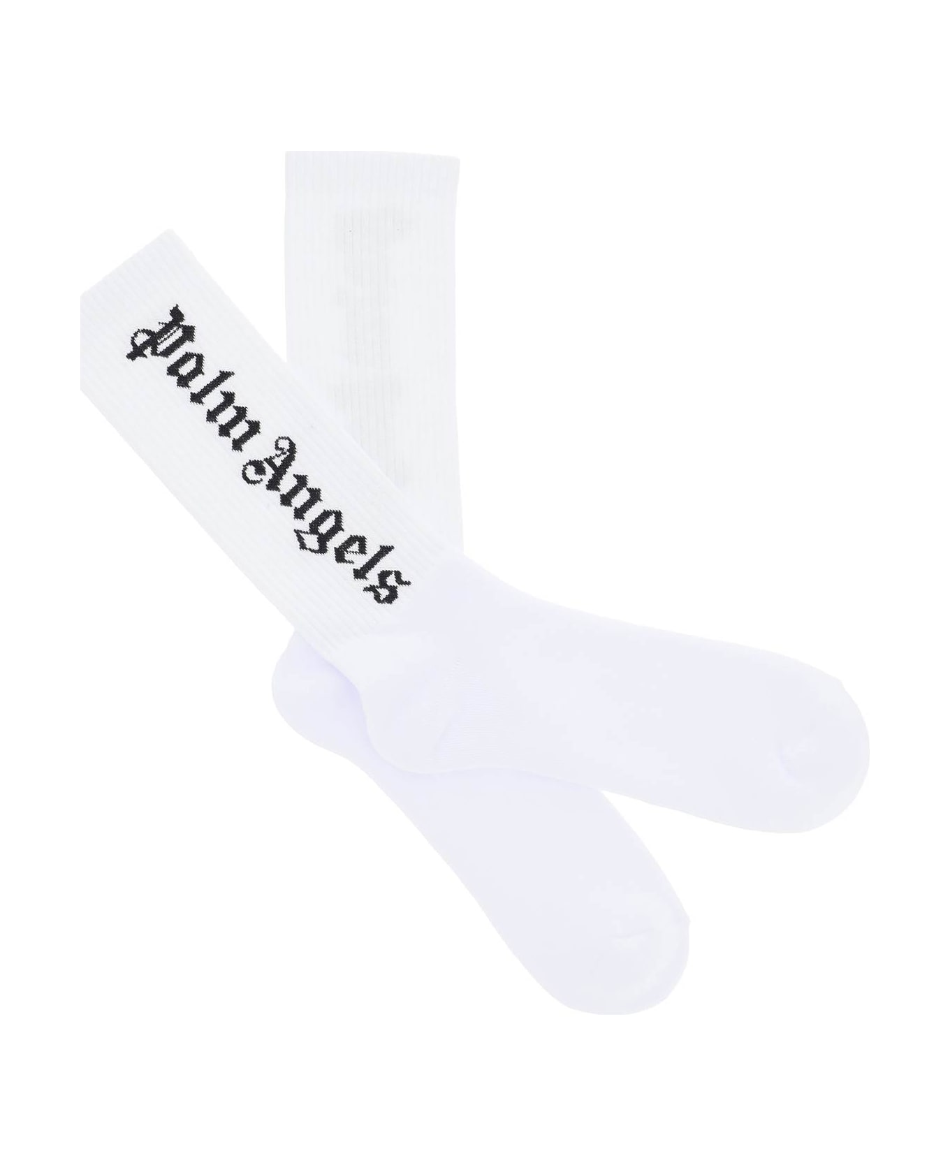 Palm Angels White Socks With Logo - White 靴下