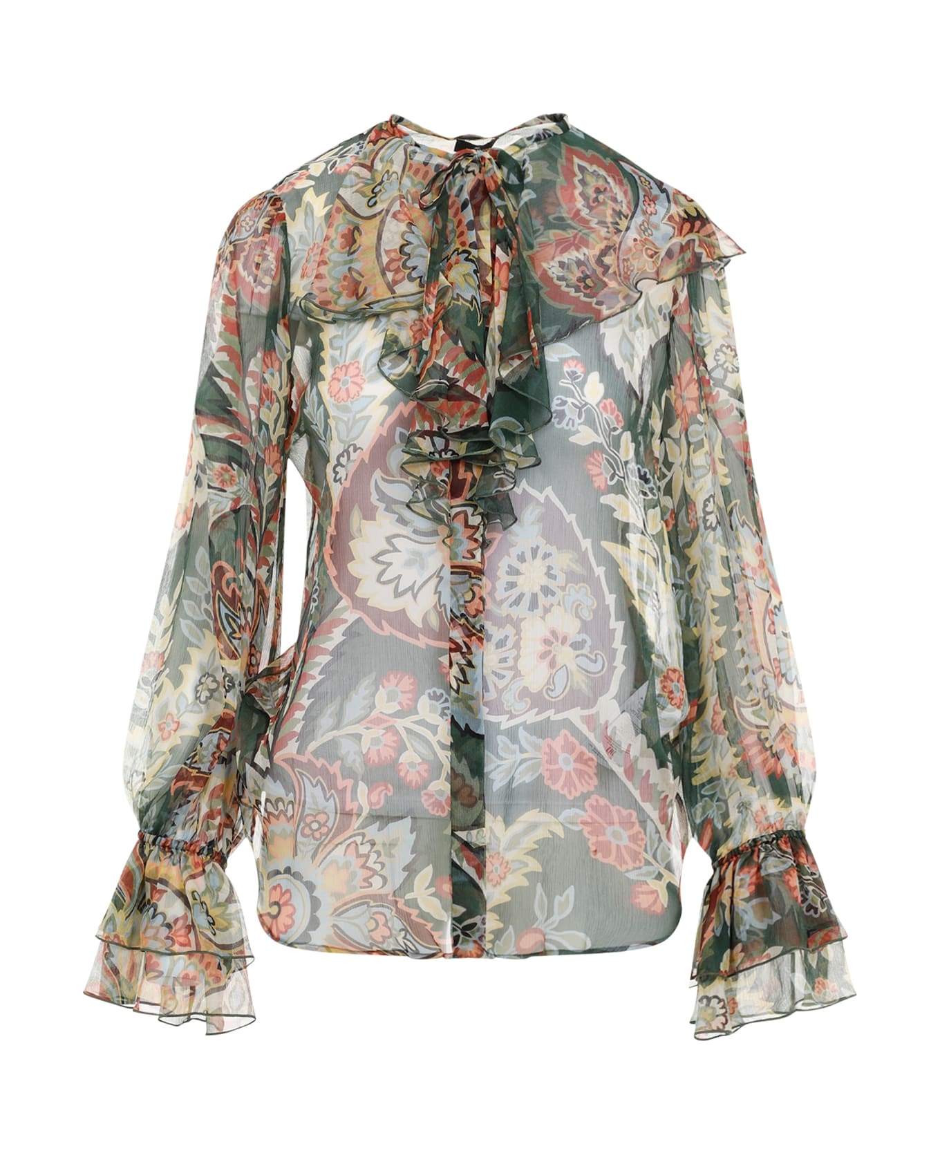 Etro Chiffon Shirt - Verde