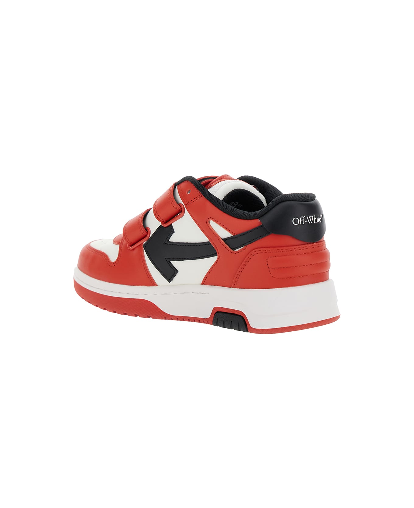 Off-White 'out Of Office' Multicolor Low Top Sneakers With Velcro Straps In Leather Boy - Multicolor