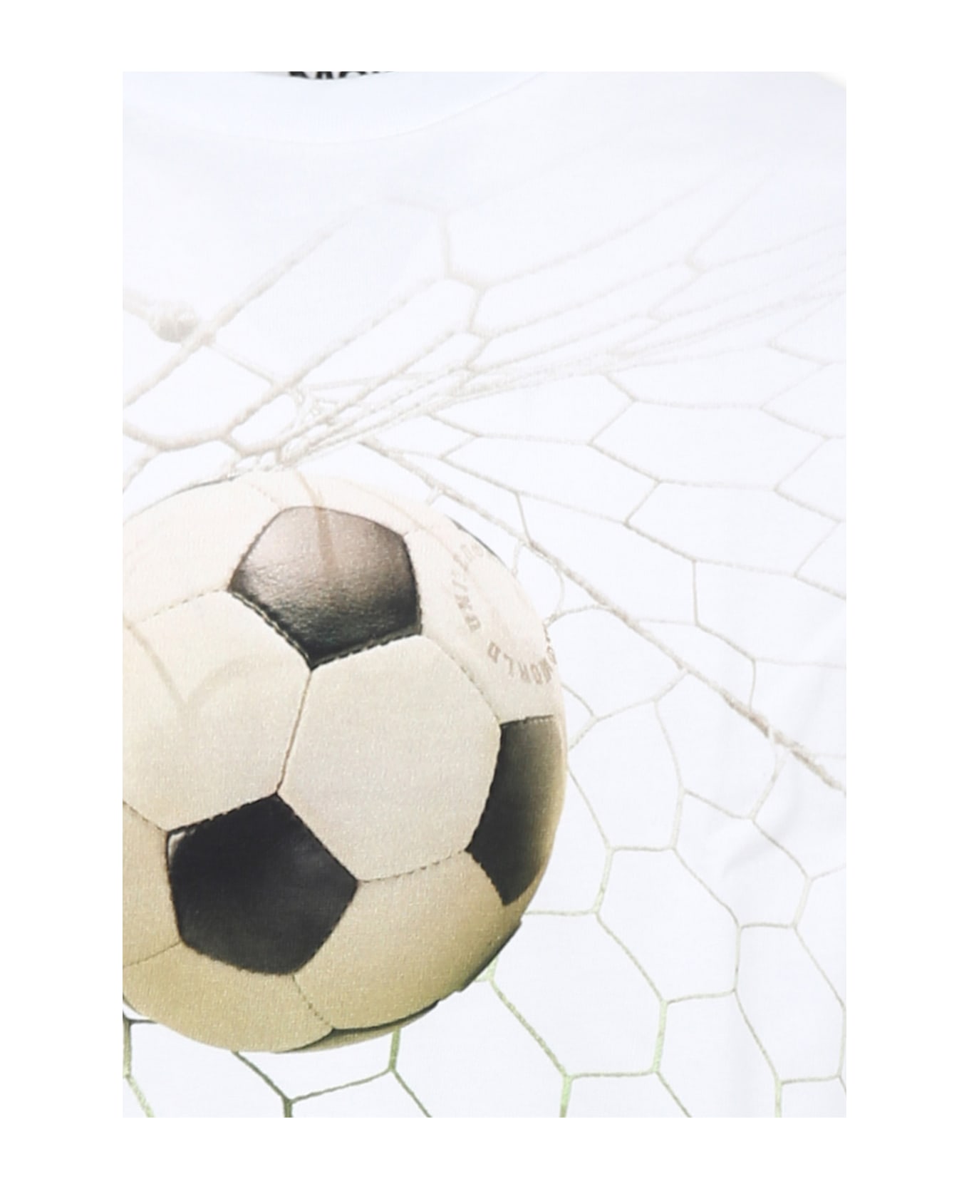 Molo White T-shirt For Boy With Football Print - White