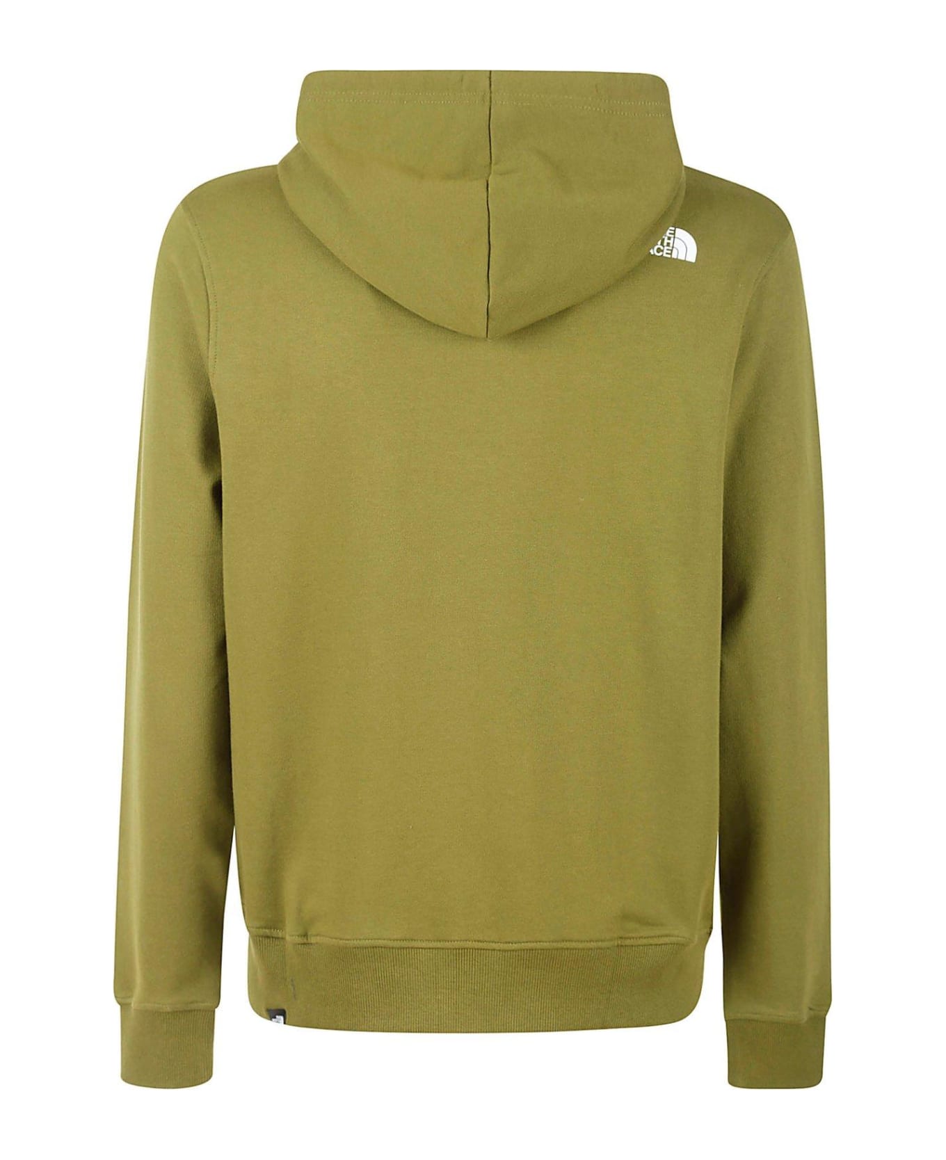 The North Face Logo Printed Zip-up Hoodie - Forest olive