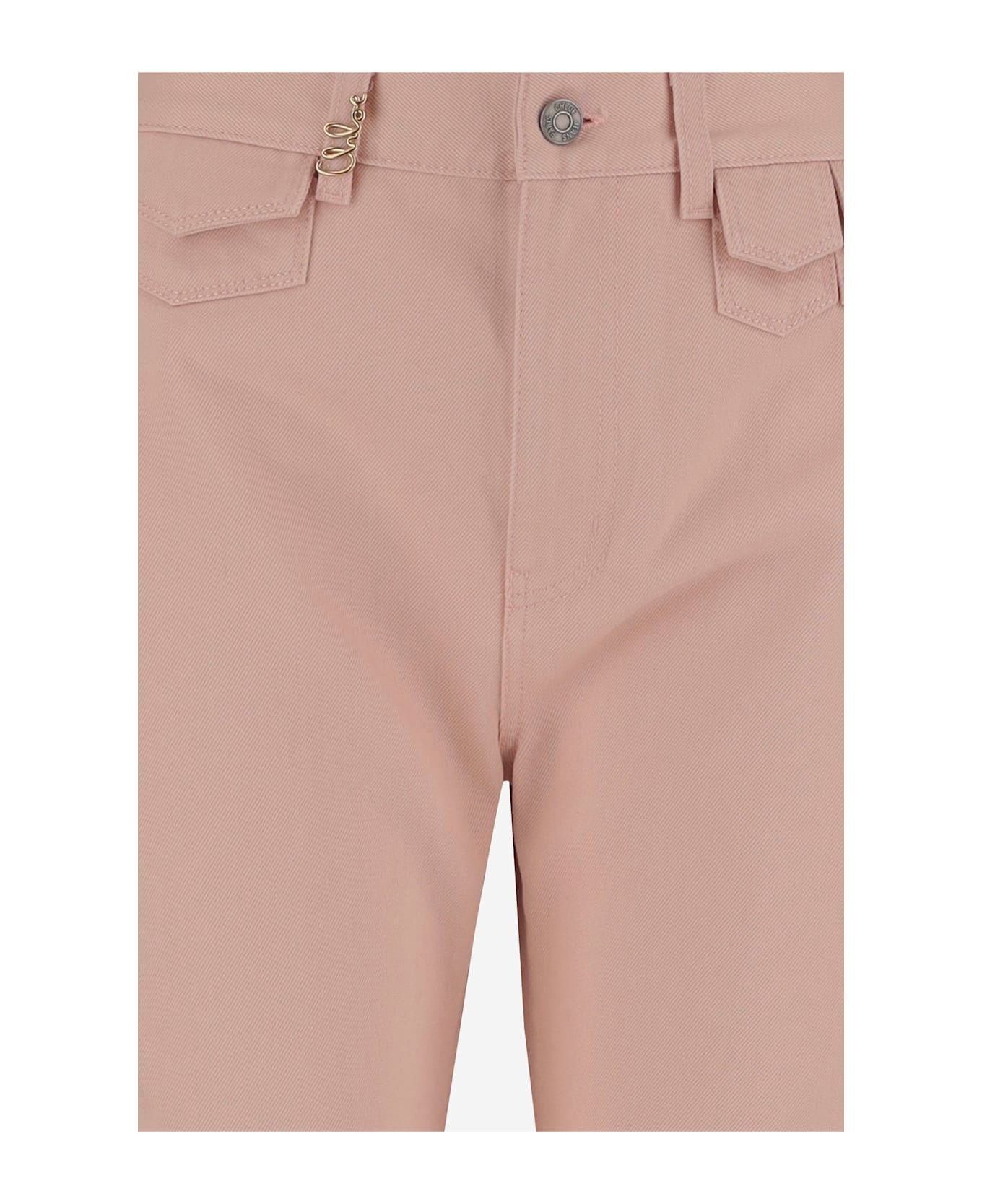 High Waist Cotton Flare Jeans