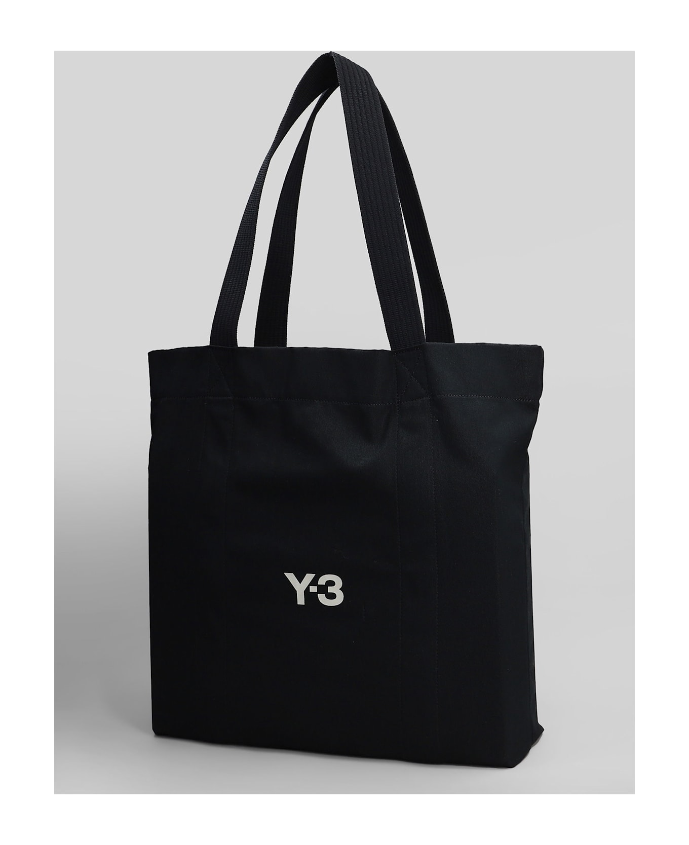Y-3 Tote In Black Cotton - black