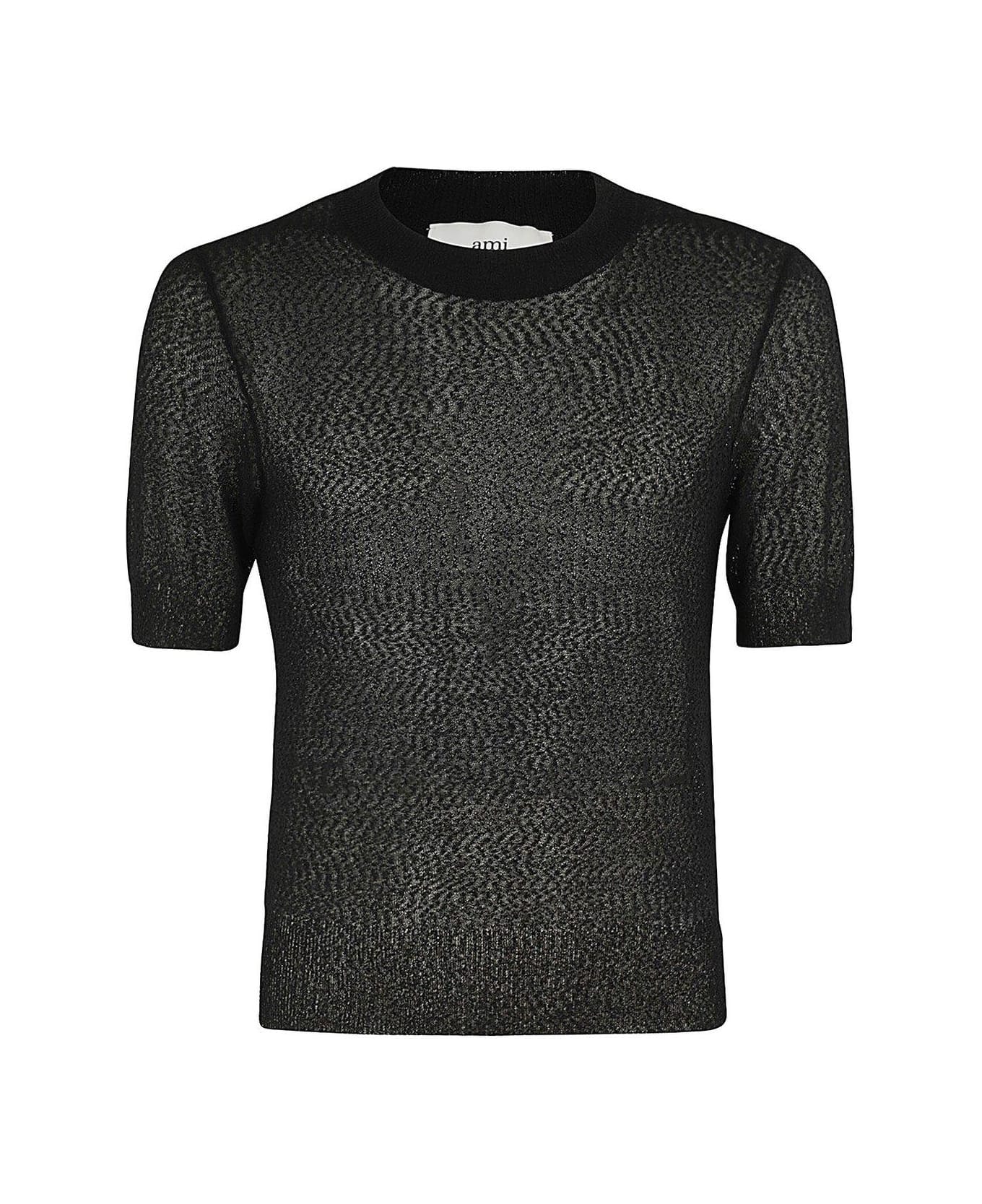 Ami Alexandre Mattiussi Crewneck Knitted T-shirt - Black