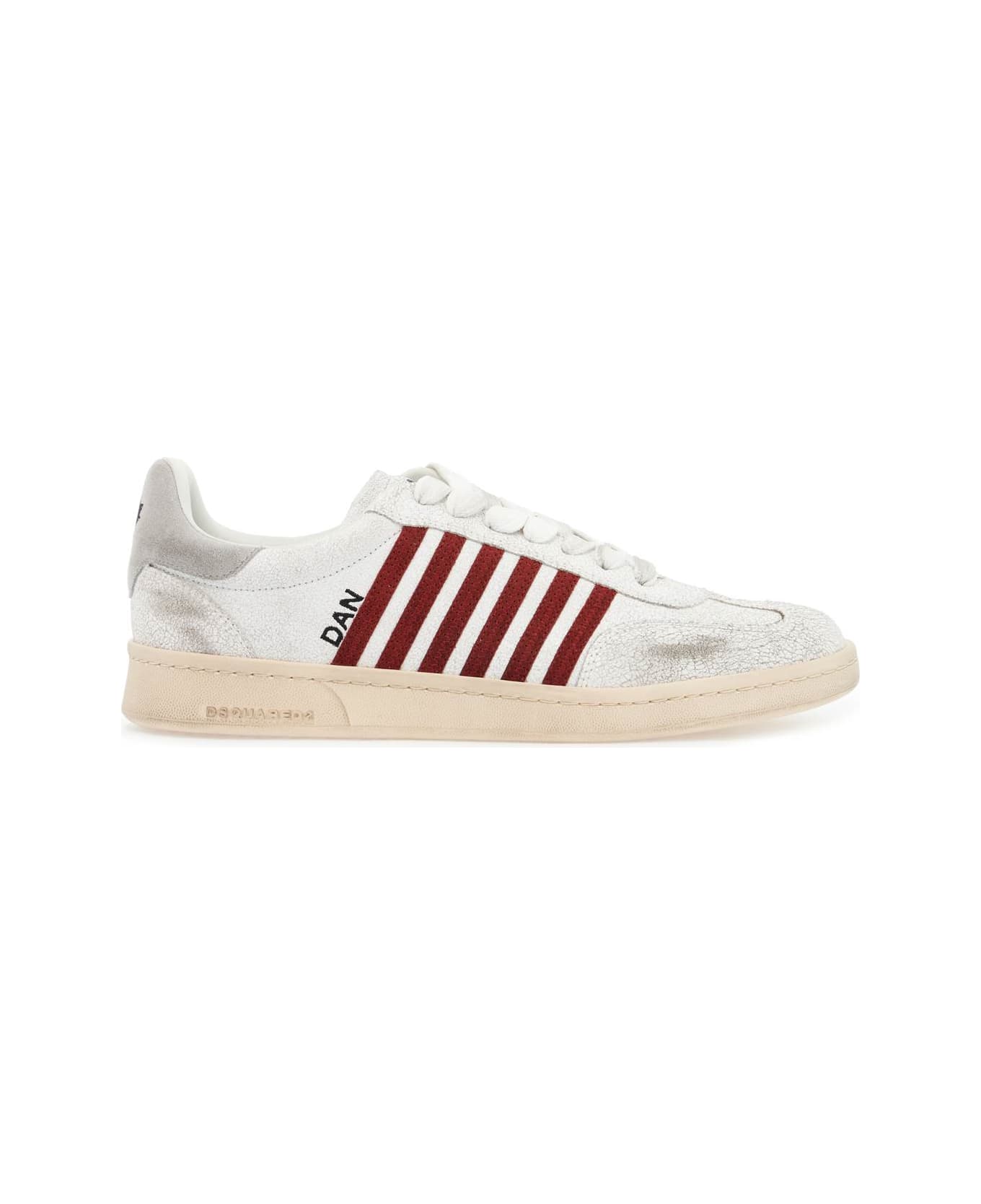 Dsquared2 Boxer Sneakers - BIANCOBORDEAUGRIGIO