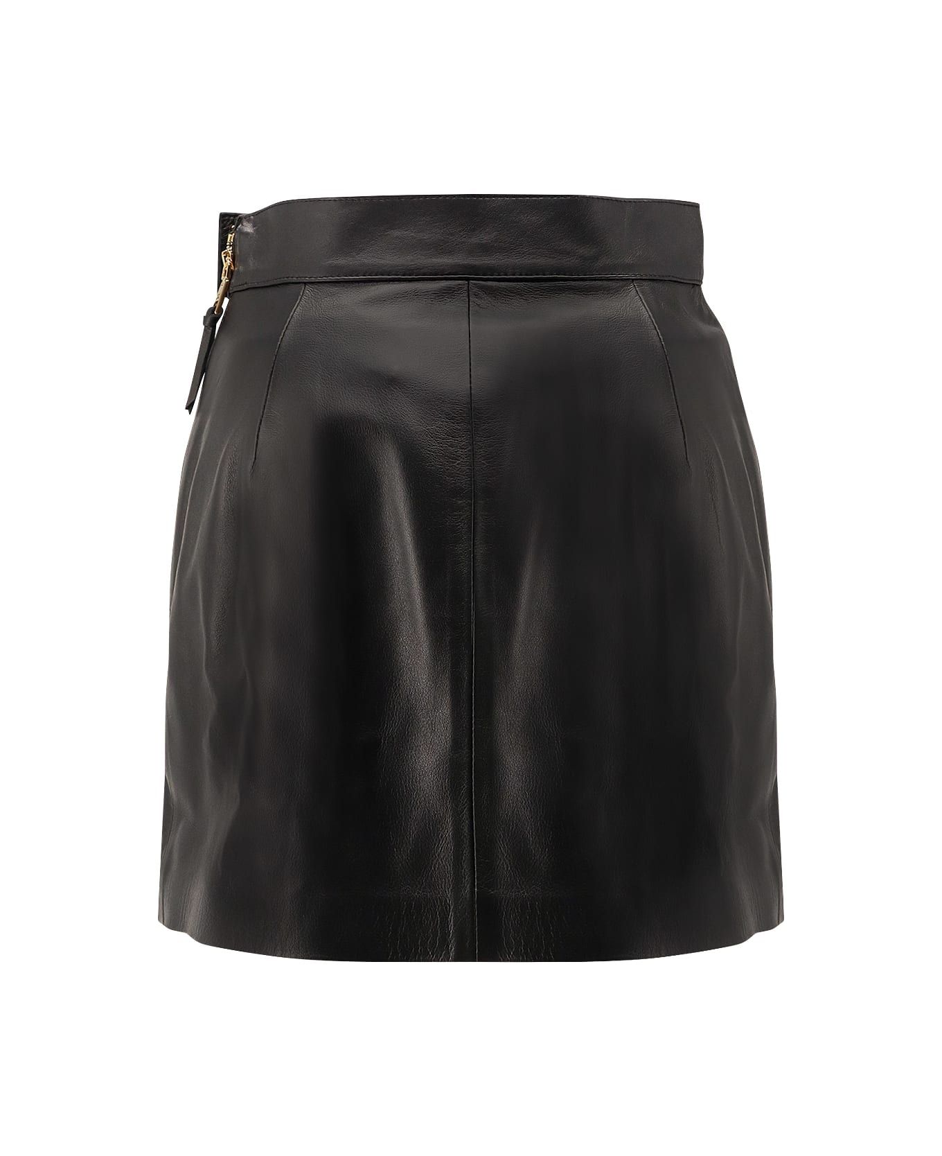 Elisabetta Franchi Leather Miniskirt - Nera