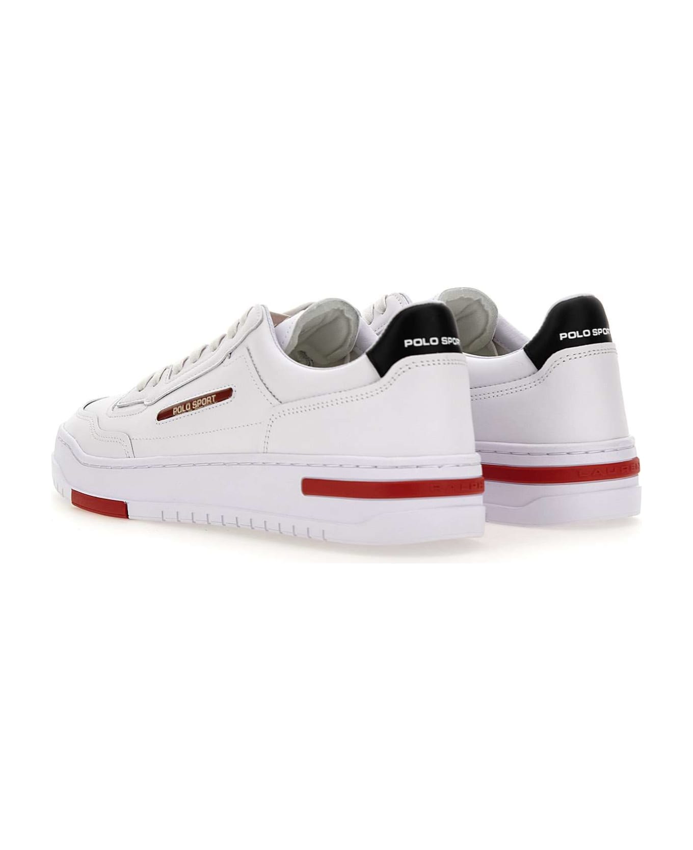 Polo Ralph Lauren Leather Sneakers - WHITE