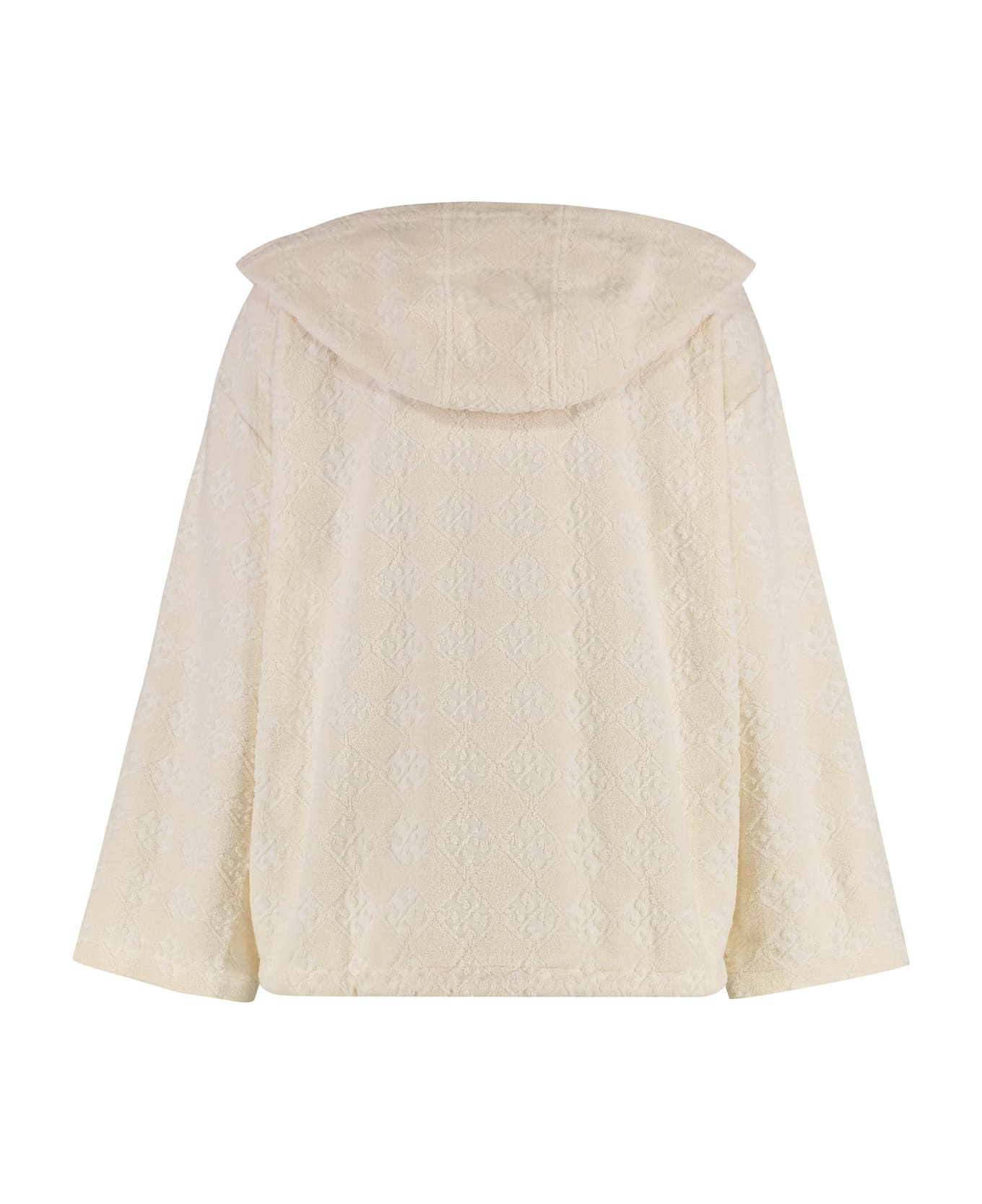 Tory Burch Terry Hooded Sweatshirt - Ivory