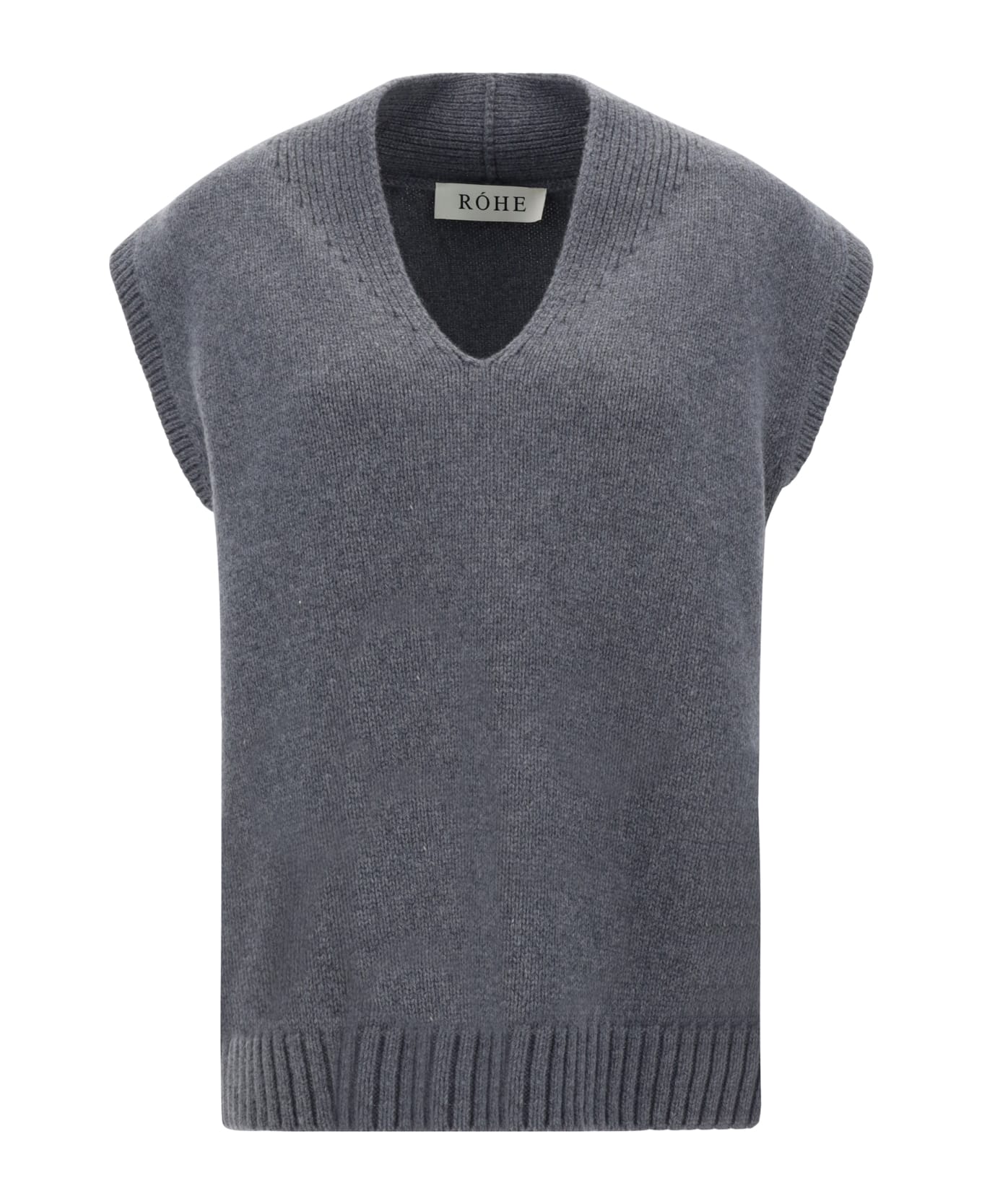 Róhe Spencer Vest - Mid Grey Melange