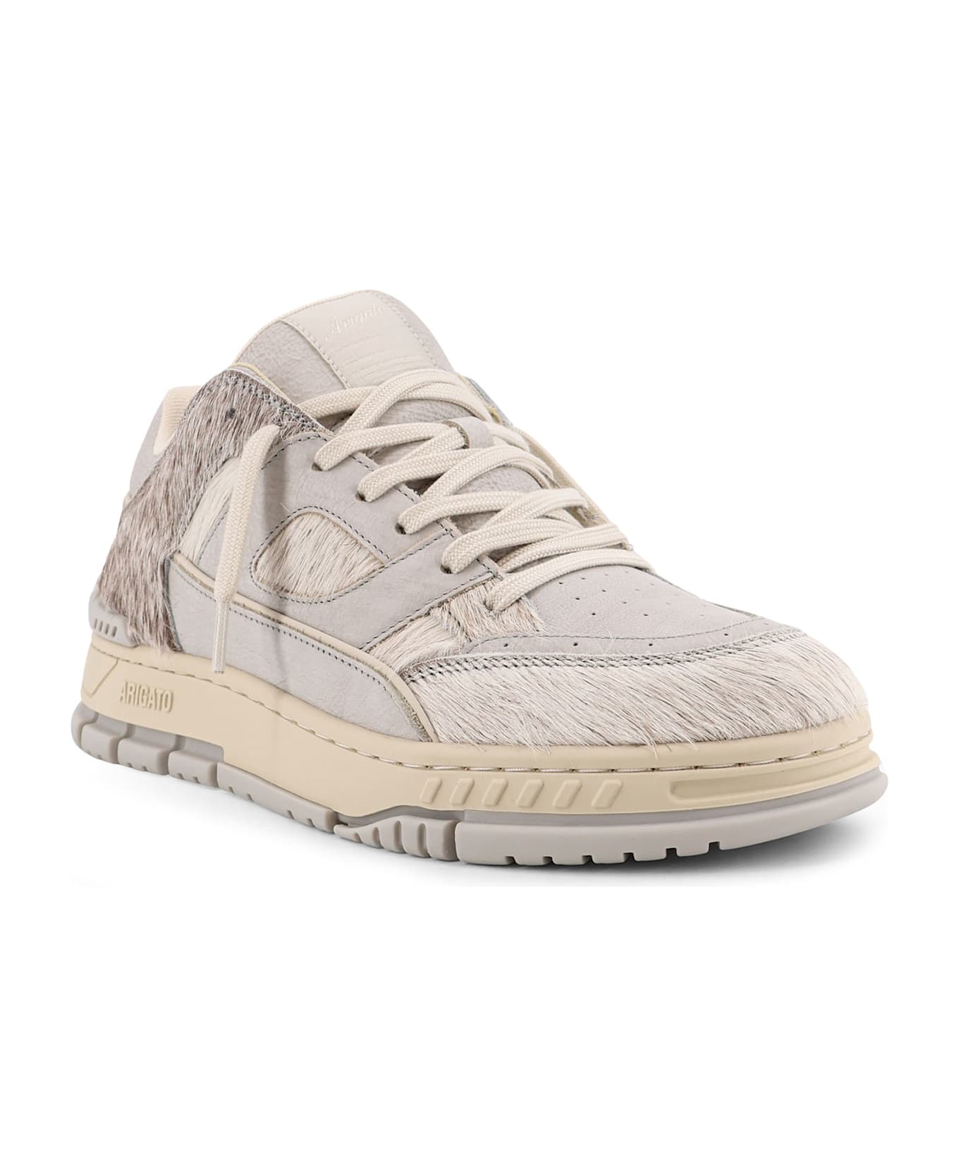 Axel Arigato Area Lo Ponyskin And Suede Low-top Sneakers - Greygray