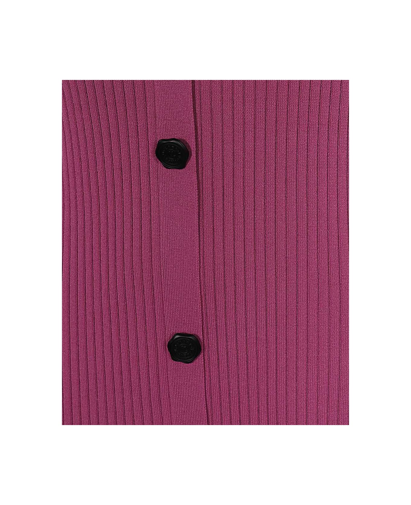 Karl Lagerfeld Ribbed Knit Dress - Mauve