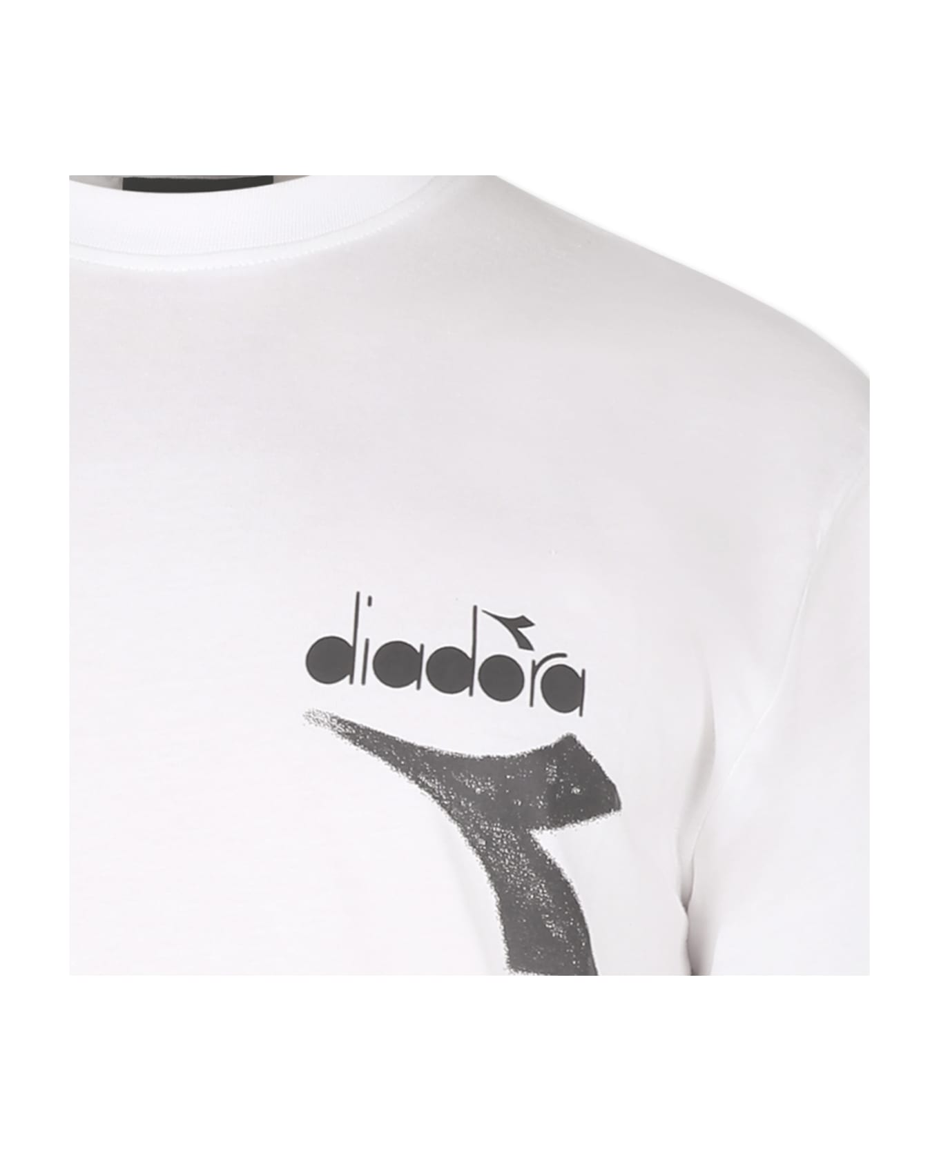 Diadora Black T-shirt For Girl With Logo - Black