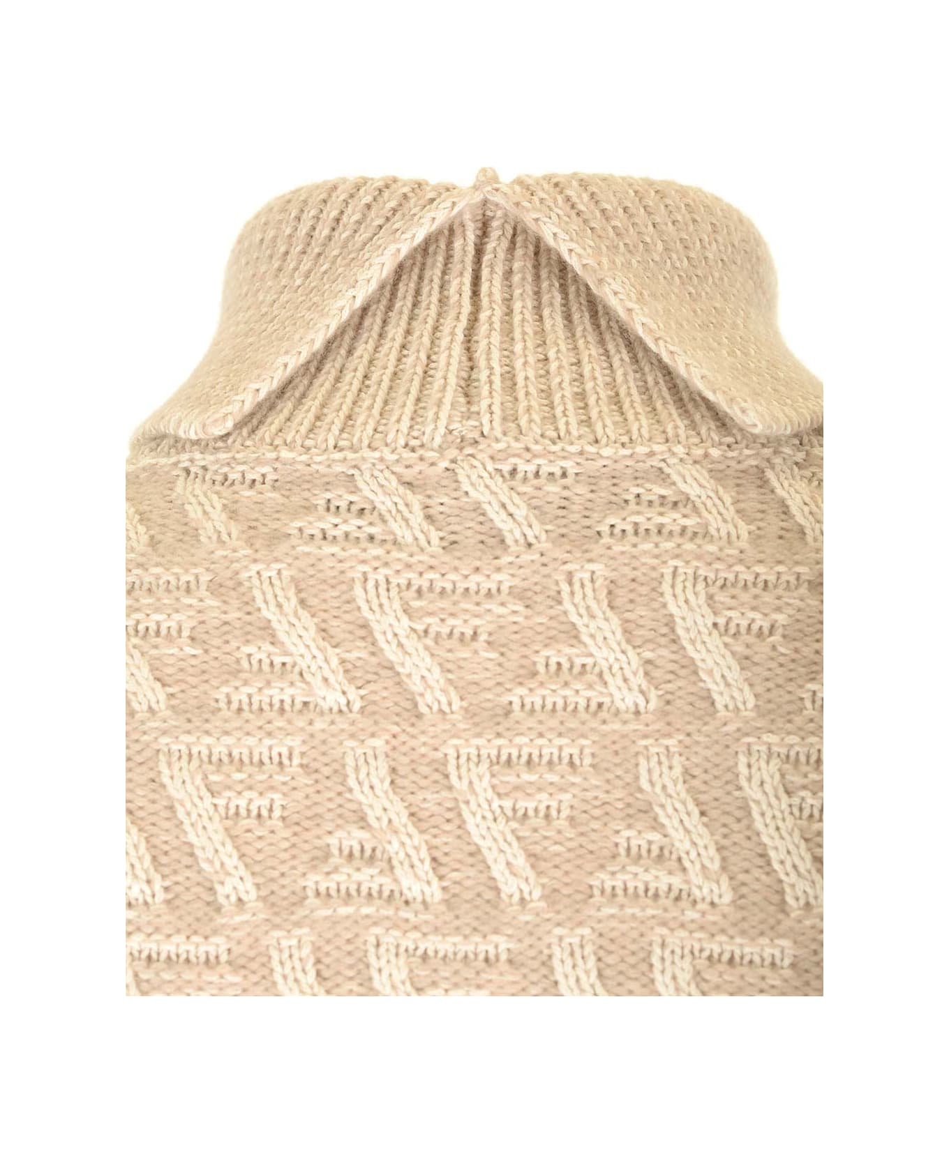 Fendi Wool And Cashmere Turtleneck - Beige