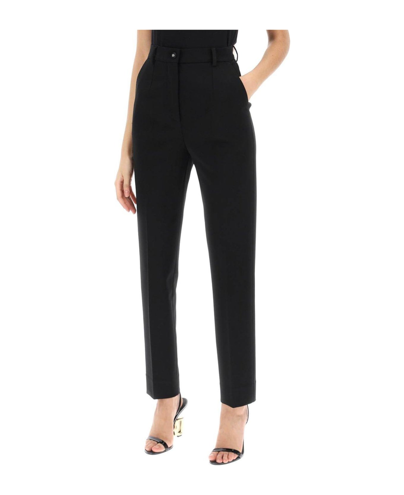 Dolce & Gabbana Milano Stitch Cigarette Pants - Nero