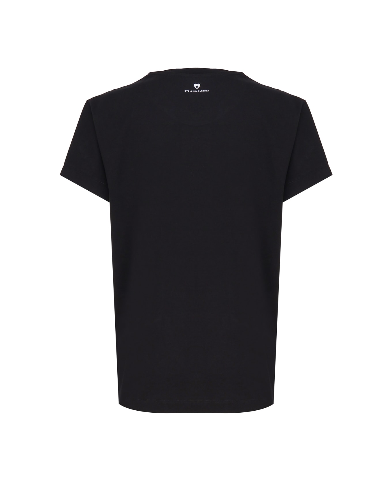 Stella McCartney Cotton T-shirt With Circular Logo - Black