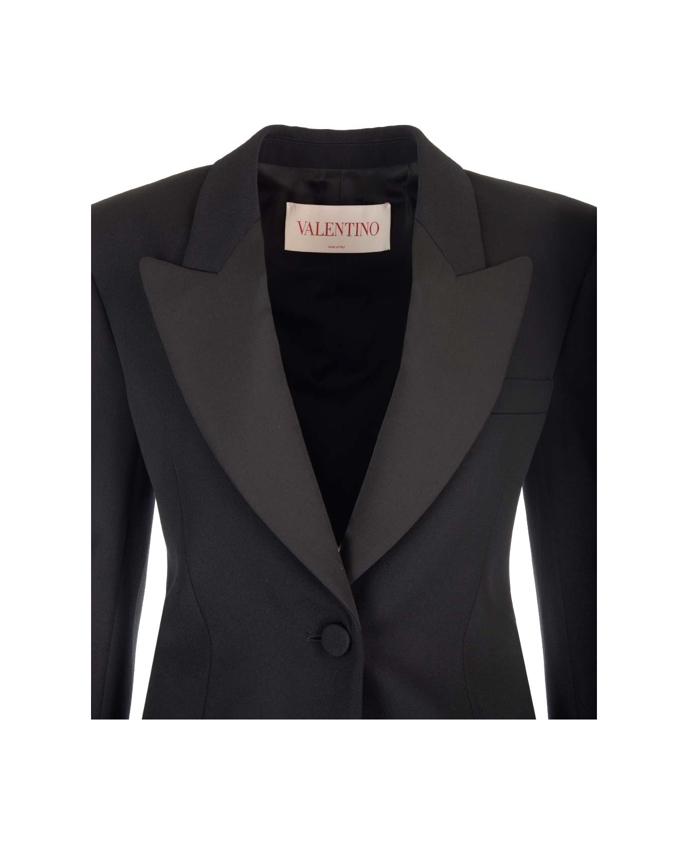 Valentino Garavani Single-breasted Jacket In Grisaille - Black ブレザー