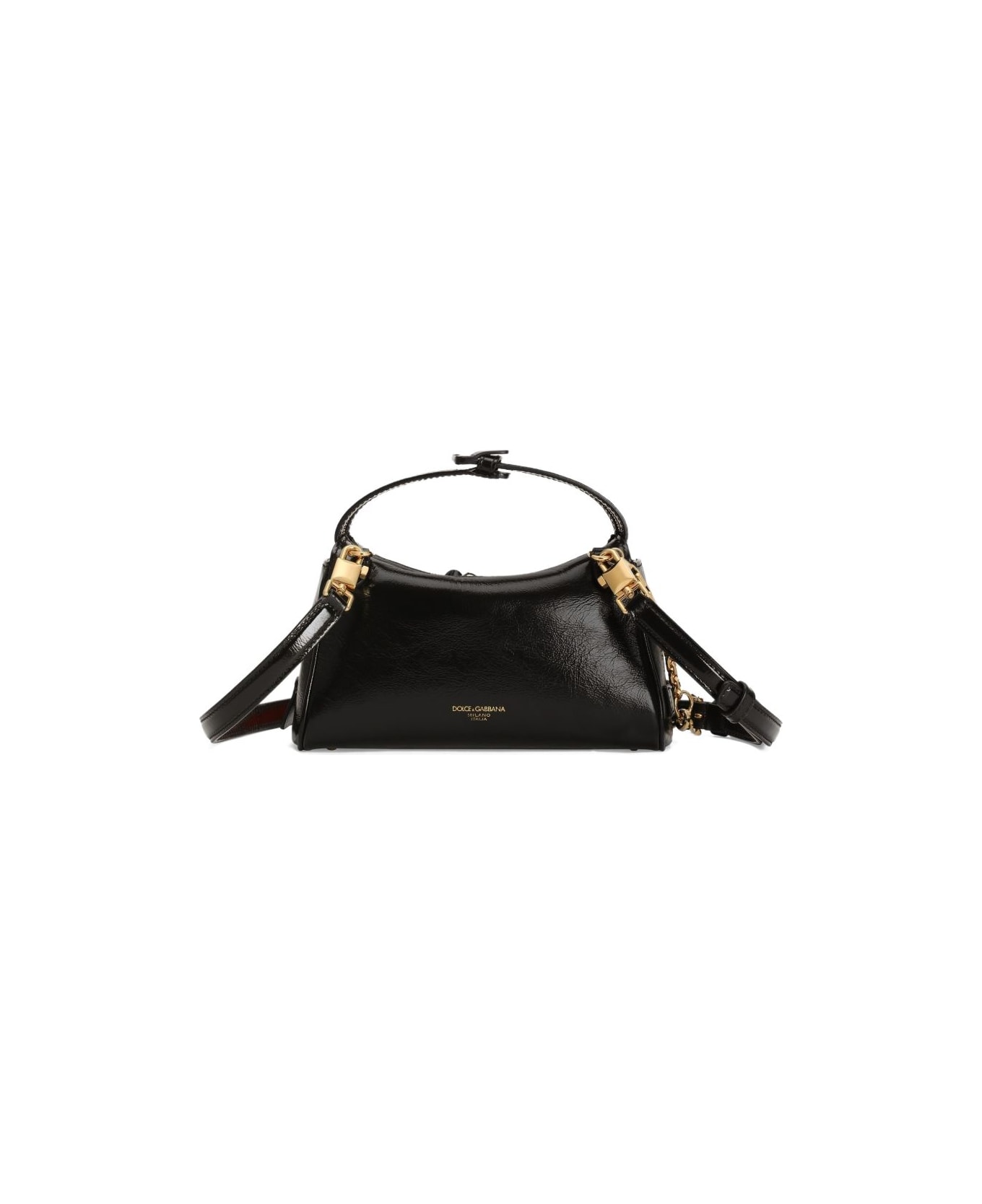 Dolce & Gabbana Vittoria Leather Handbag - Black