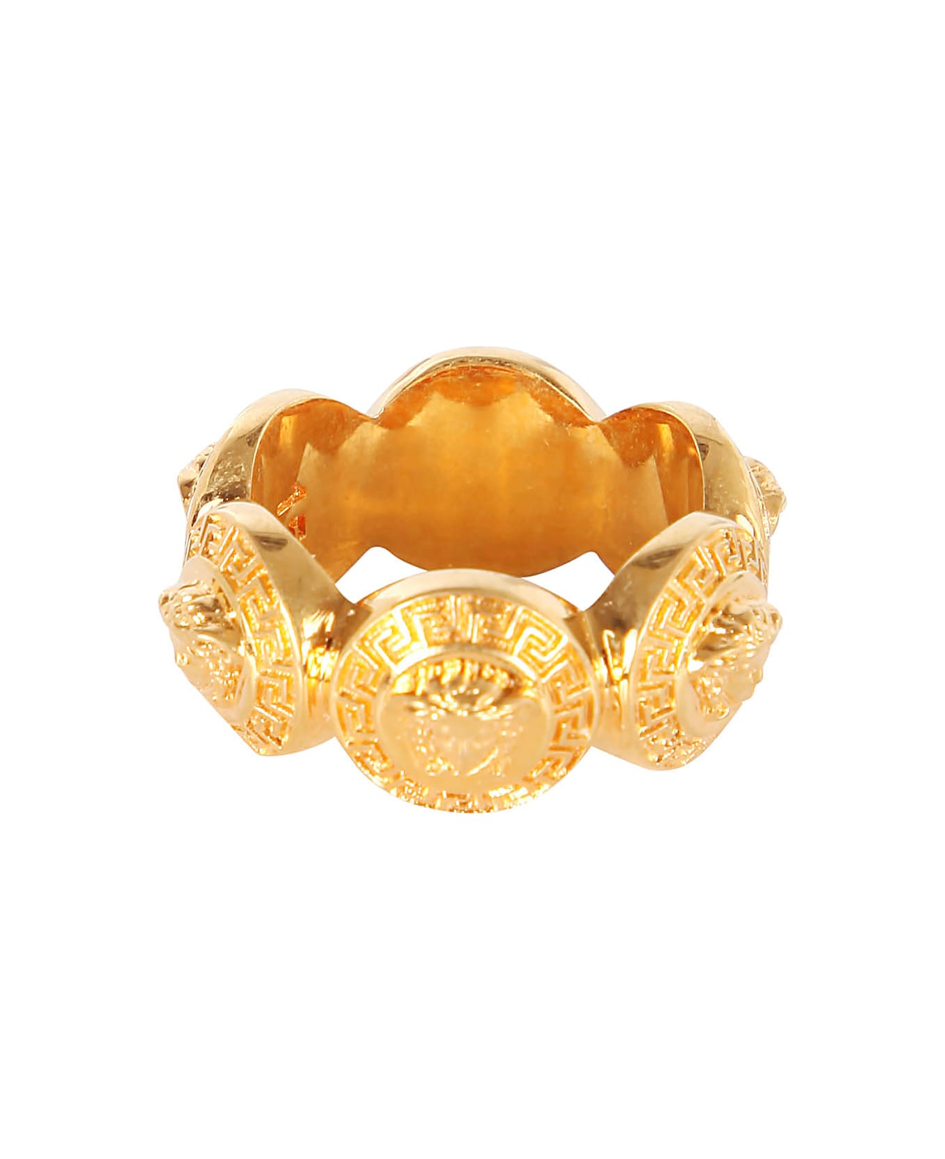 Versace Multi Logo Ring - Kot Gold Tribute