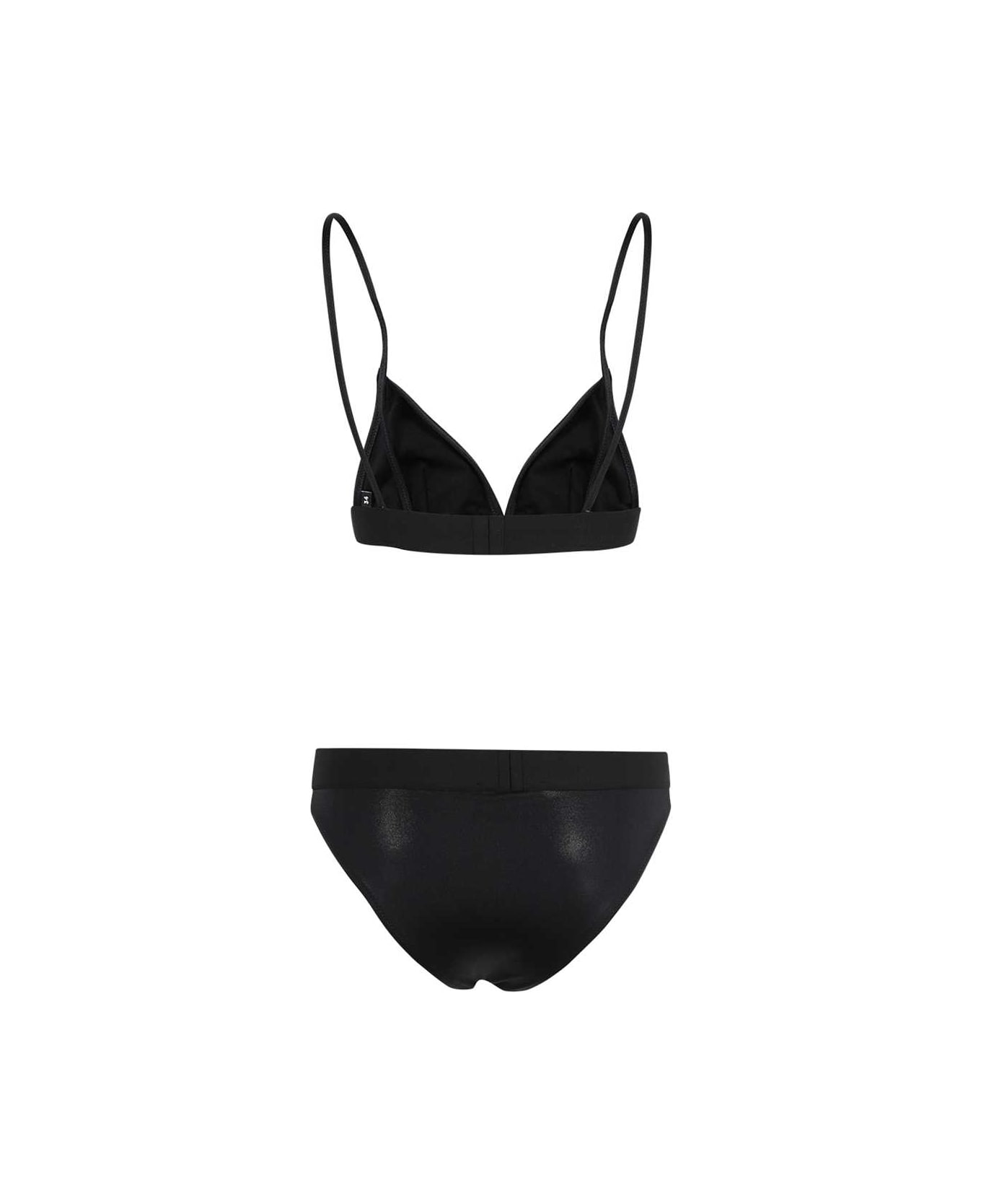 Balmain Triangle Bra Bikini - black