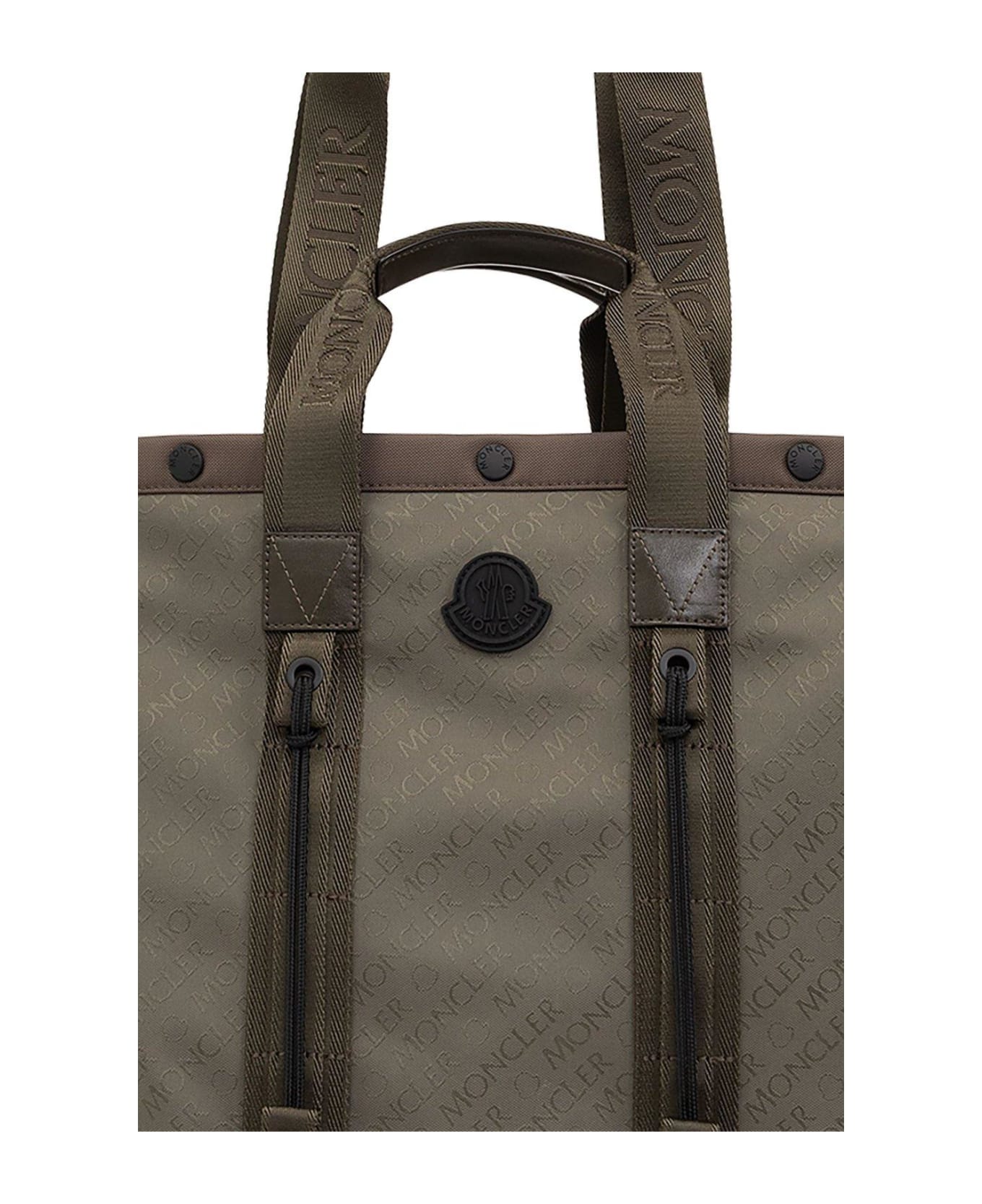 Moncler Logo Patch Tote Bag - Dove Grey トートバッグ
