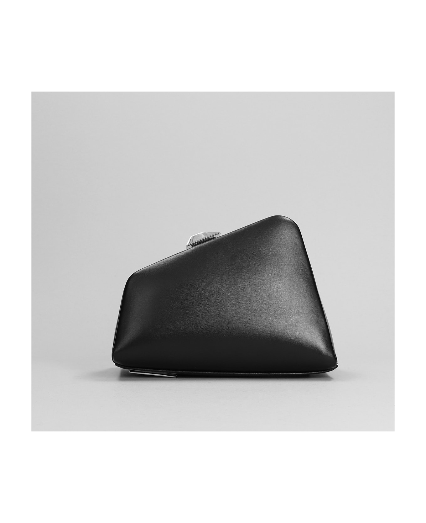 The Attico Midnight Hand Bag In Black Leather - black