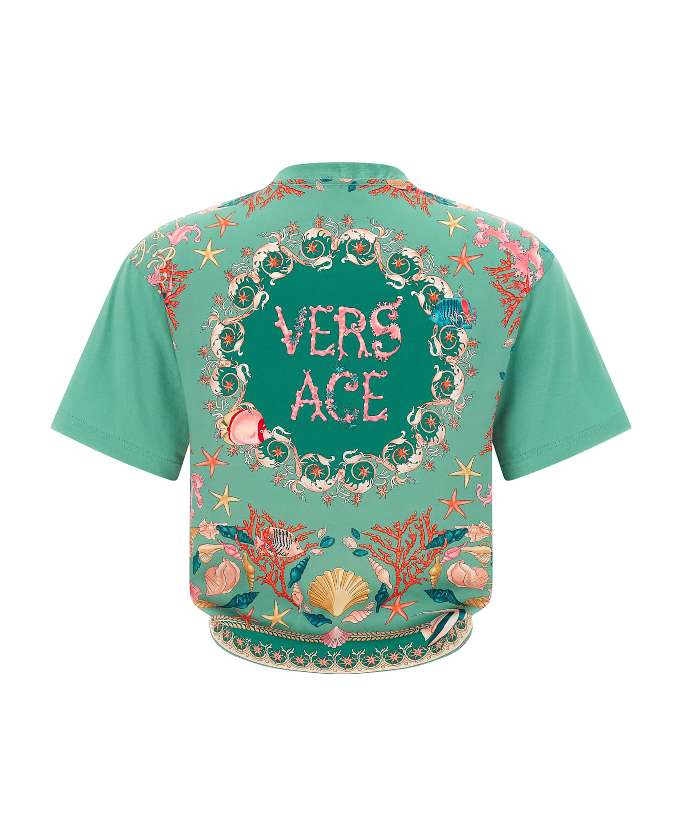 Versace 
underwater Barocco
 T-shirt - Green