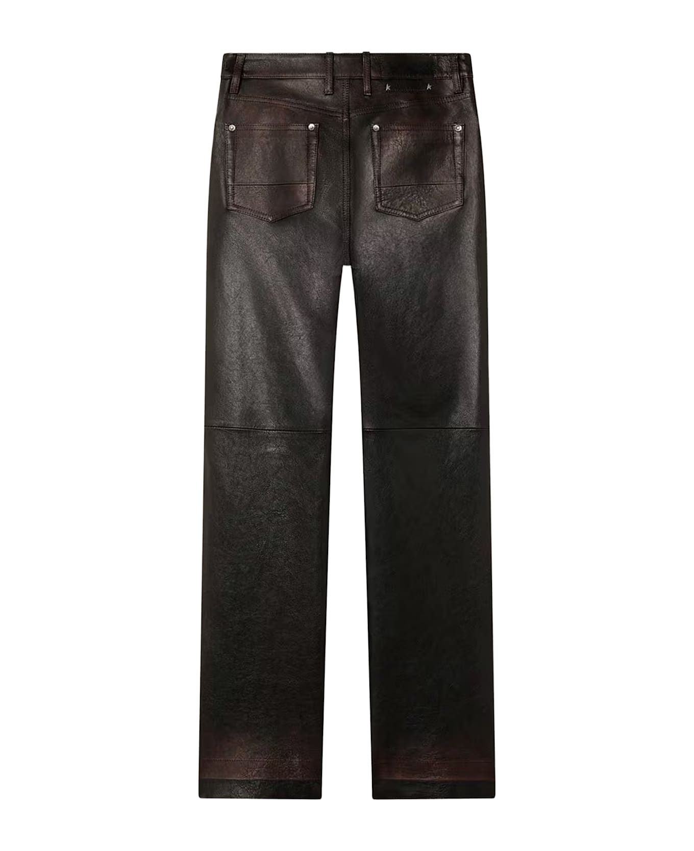 Golden Goose Peg Leather Trousers - PORT ROYALE