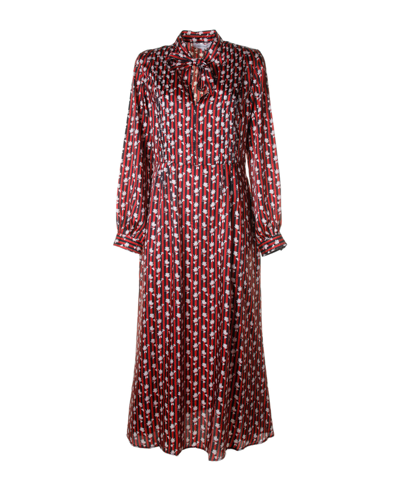 Maison Kitsuné Dress - PECAN BROWN CHERRY FLORAL COLL