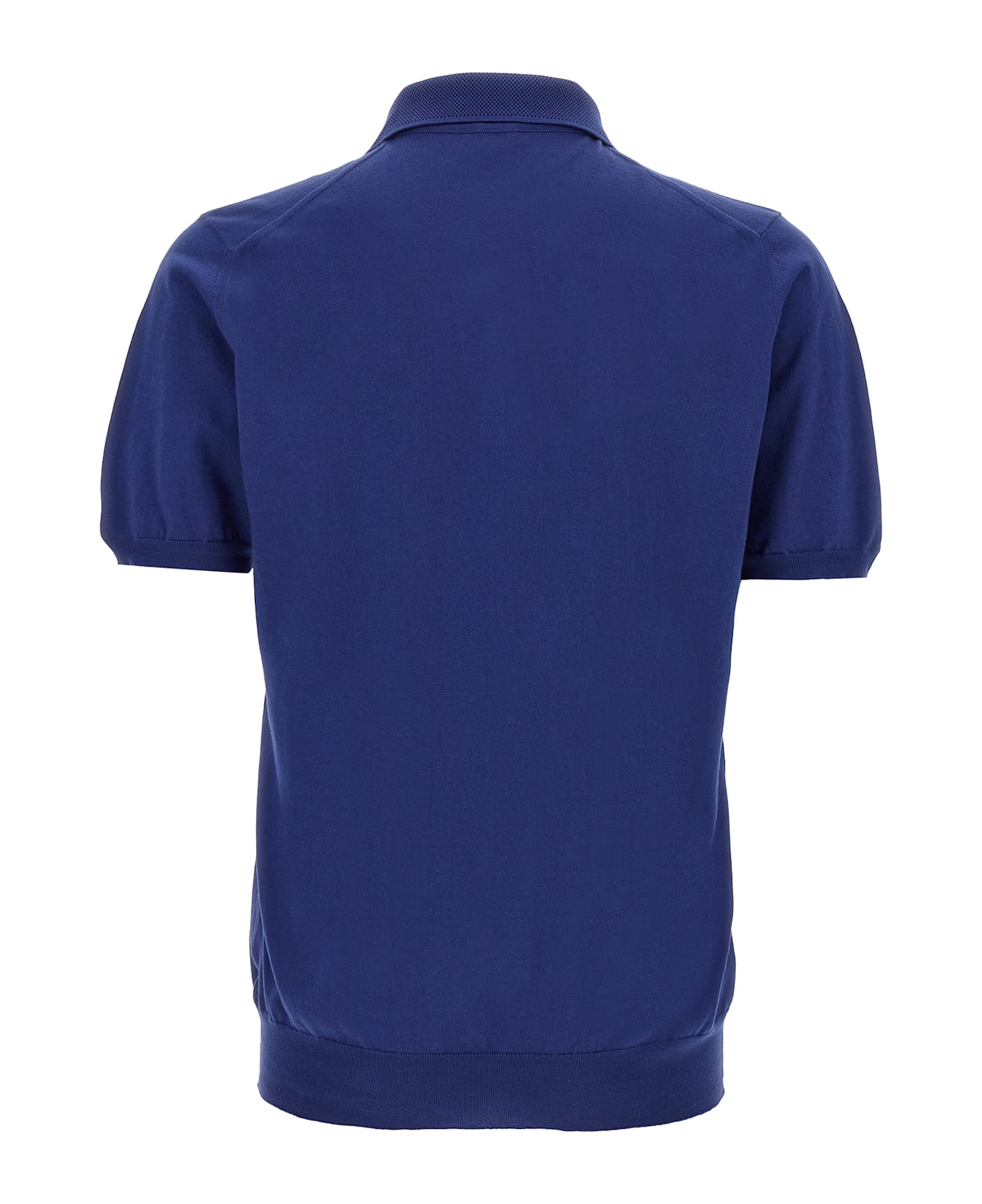 Kiton Honeycomb Polo Shirt - Blue