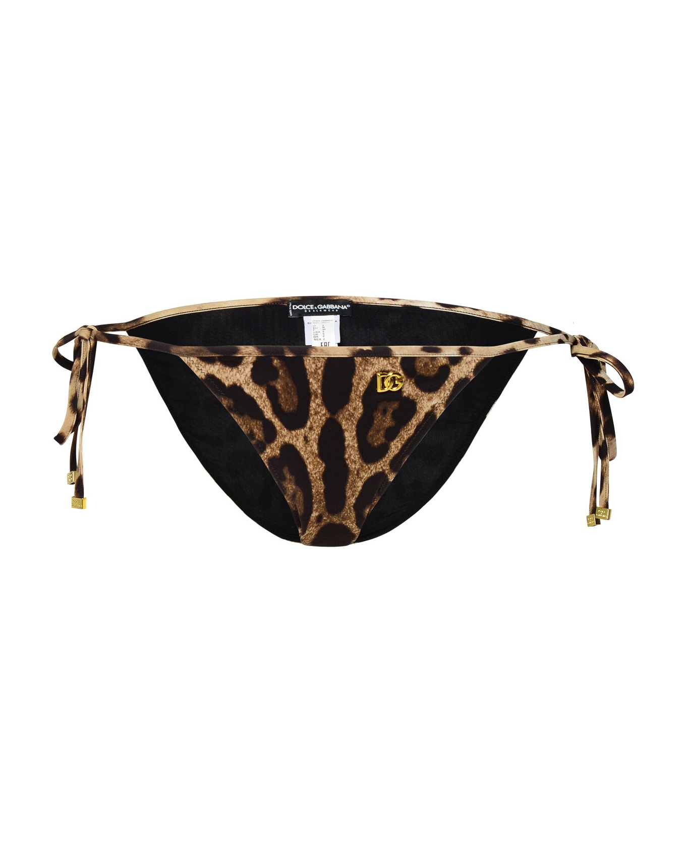 Dolce & Gabbana Brown Polyamide Blend Bikini Bottoms - Brown