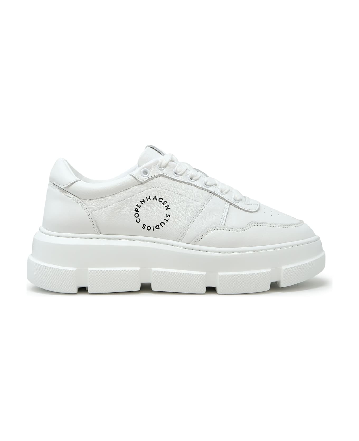 Copenhagen Leather Sneakers - WHITE