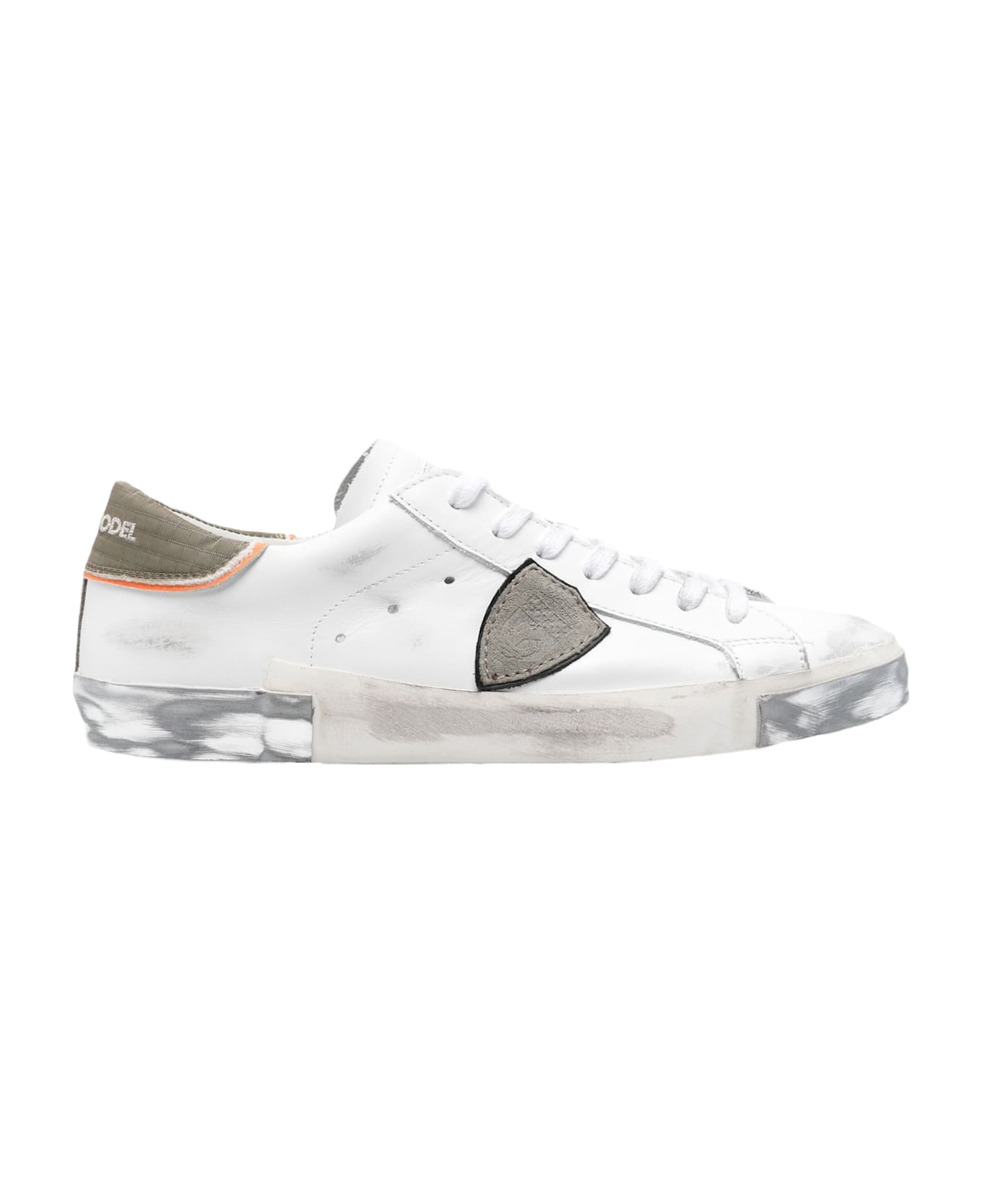 Philippe Model White And Green Prsx Sneakers - White