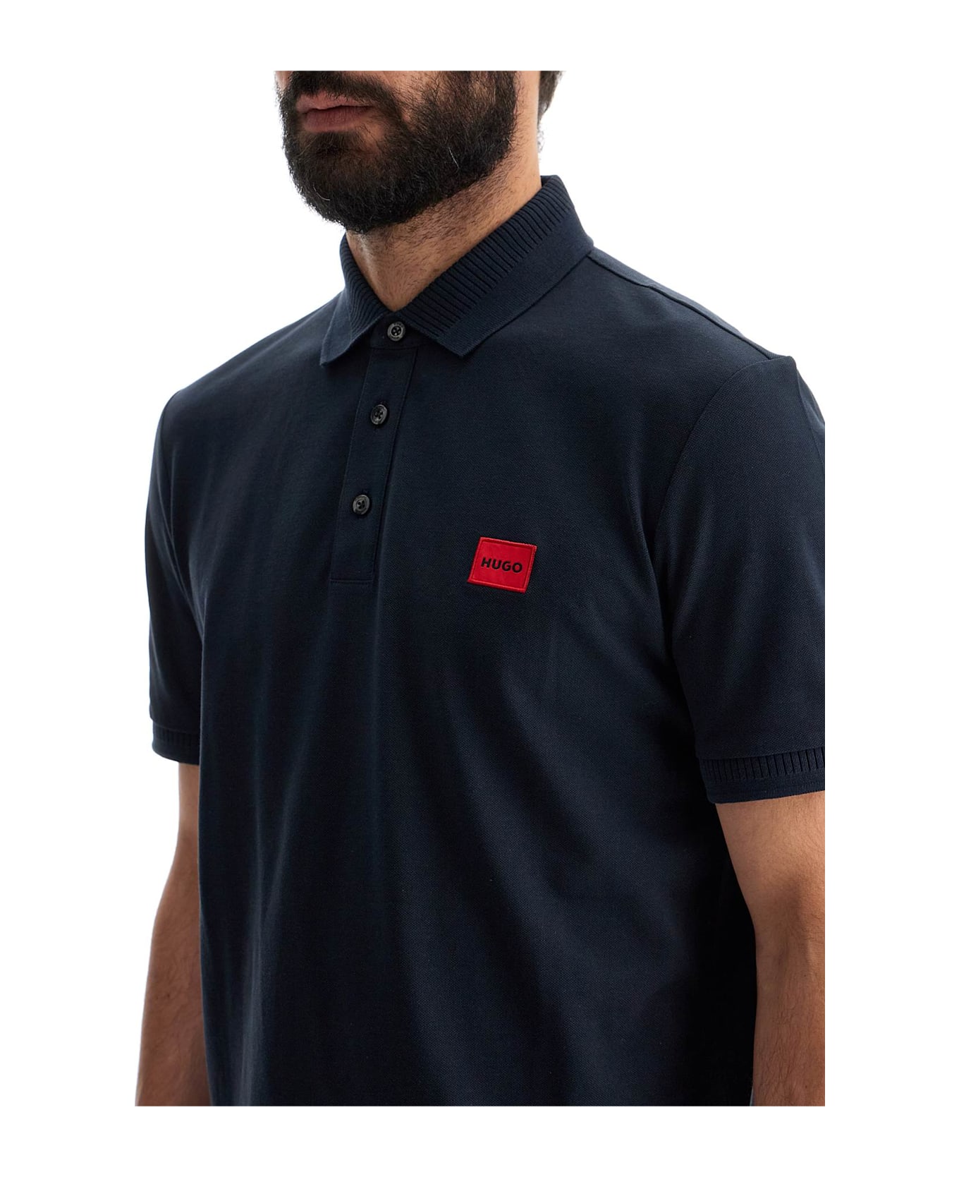 Hugo Boss Polo Shirt With Logo Label - BLUE