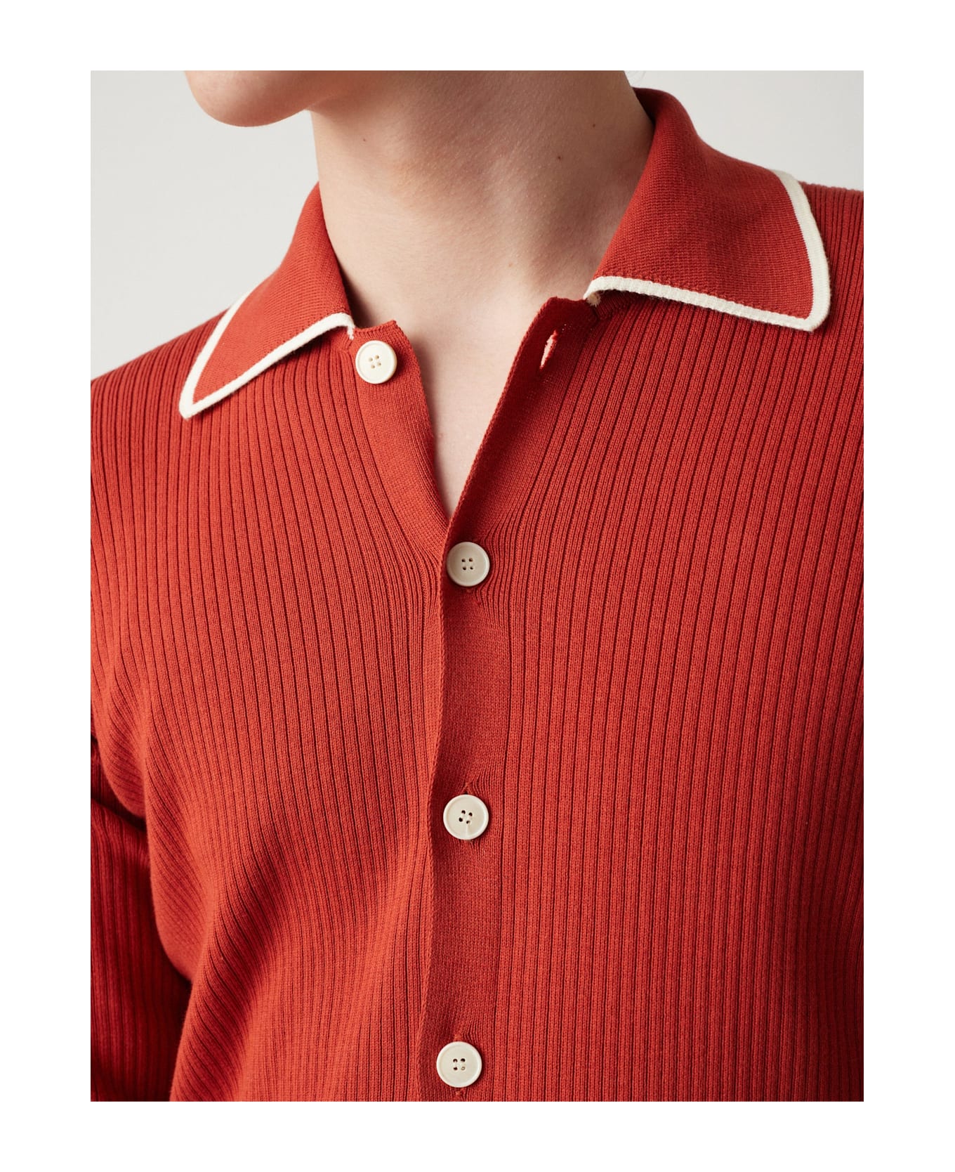 doppiaa Aagar Rust Knitted Shirt