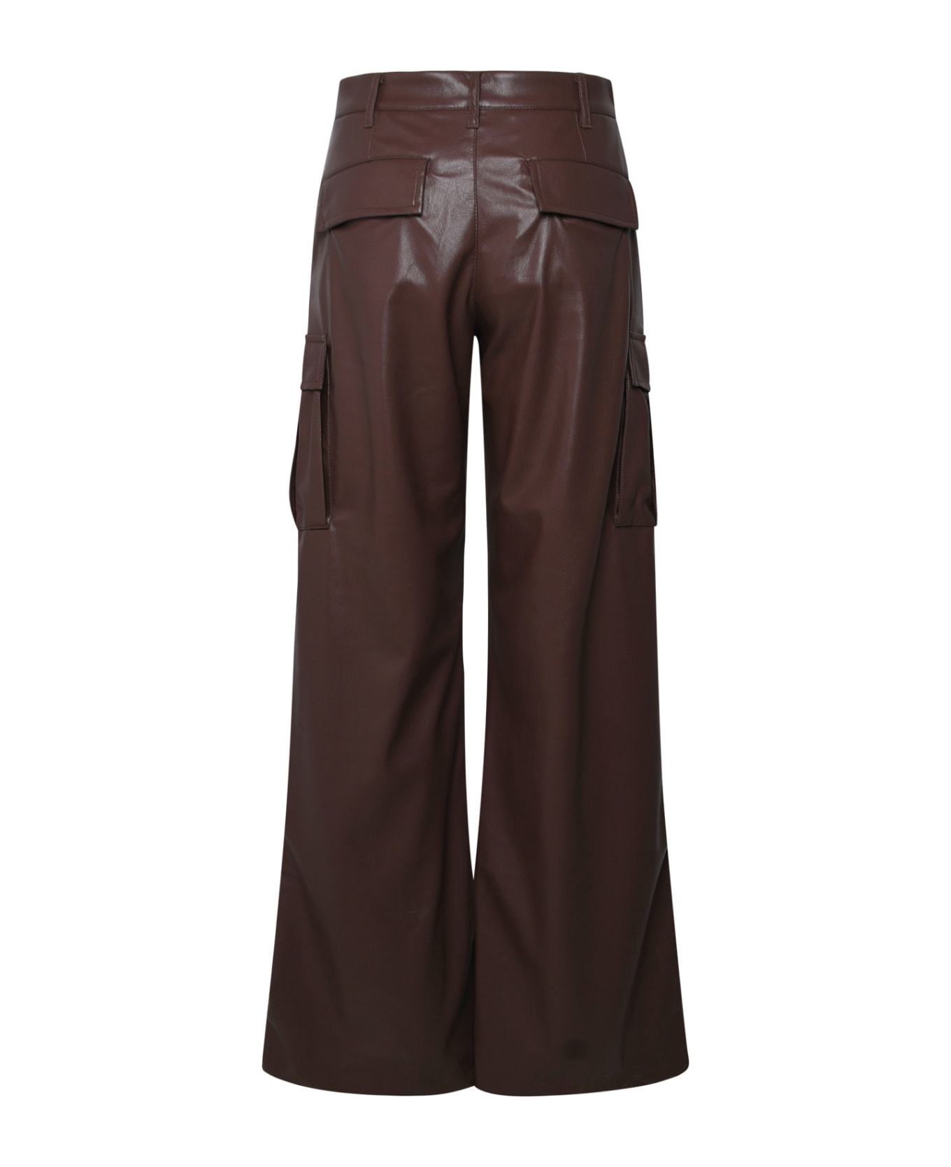 The Andamane Brown Polyester Blend Trousers - Brown