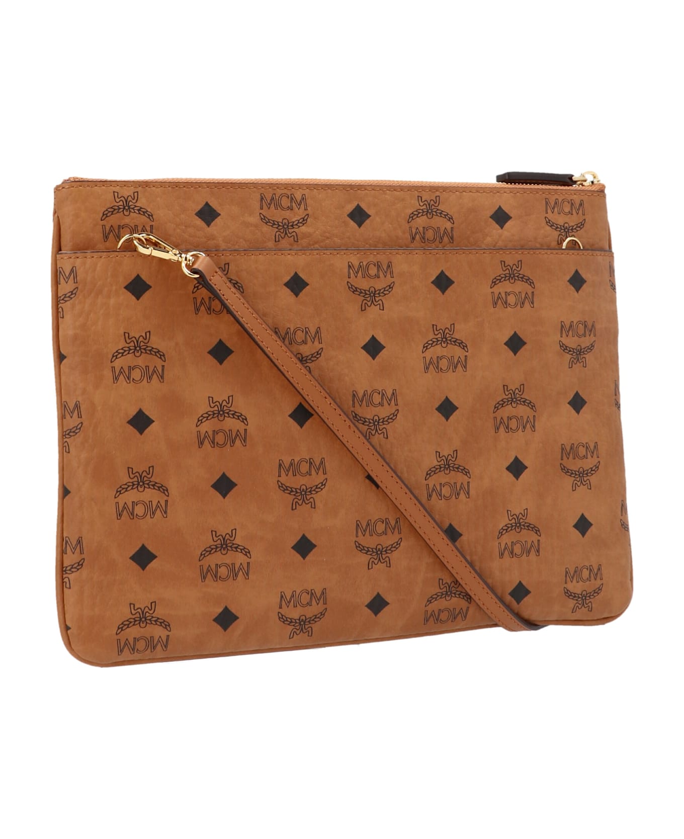 MCM Medium Pouch Shoulder Bag - Brown
