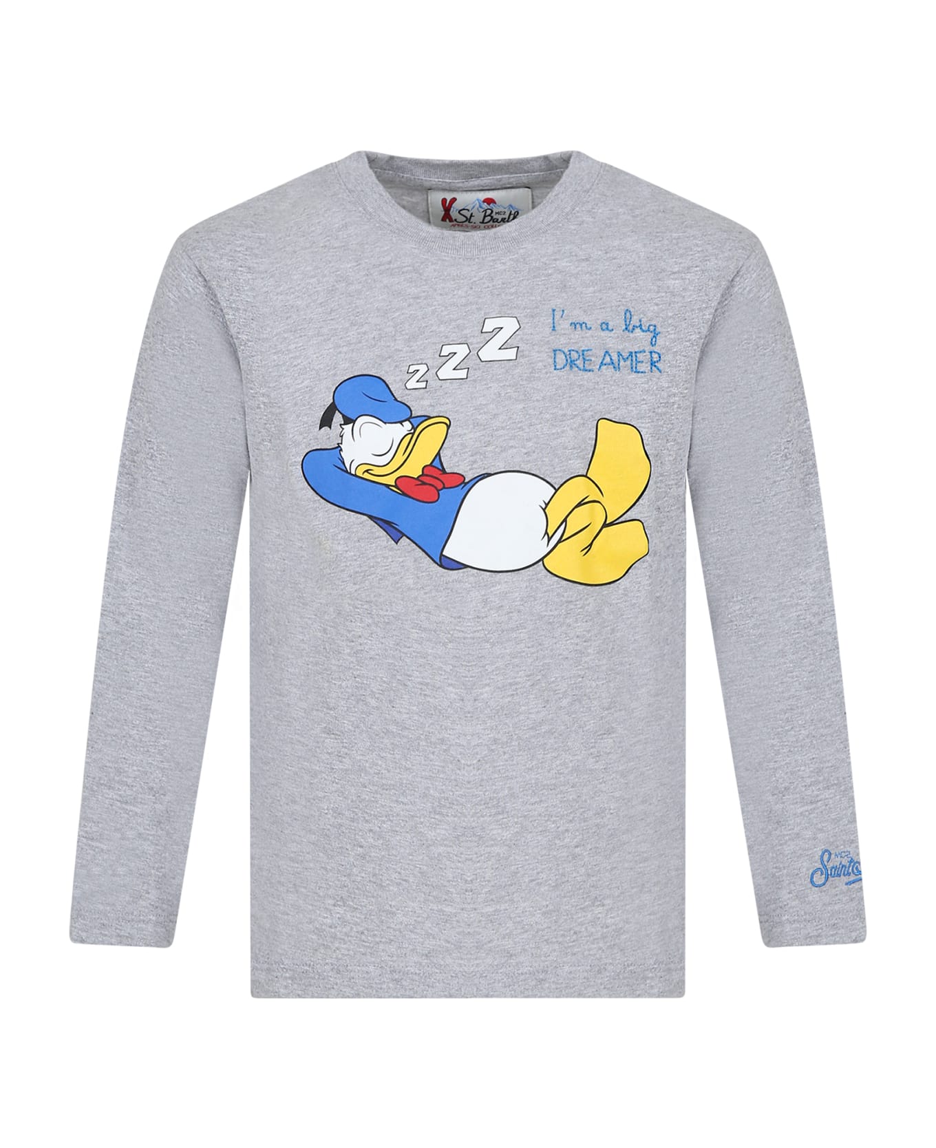 MC2 Saint Barth Grey Pajama T-shirt For Boy With Donald Duck Print - Grey ジャンプスーツ