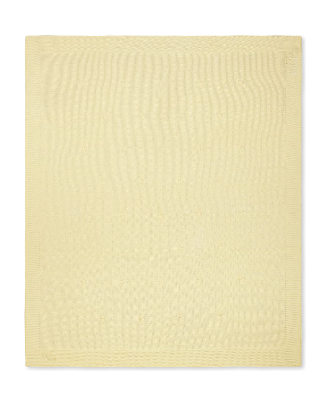 Little Bear Yellow Blanket For Babykids With Polka Dots - Yellow