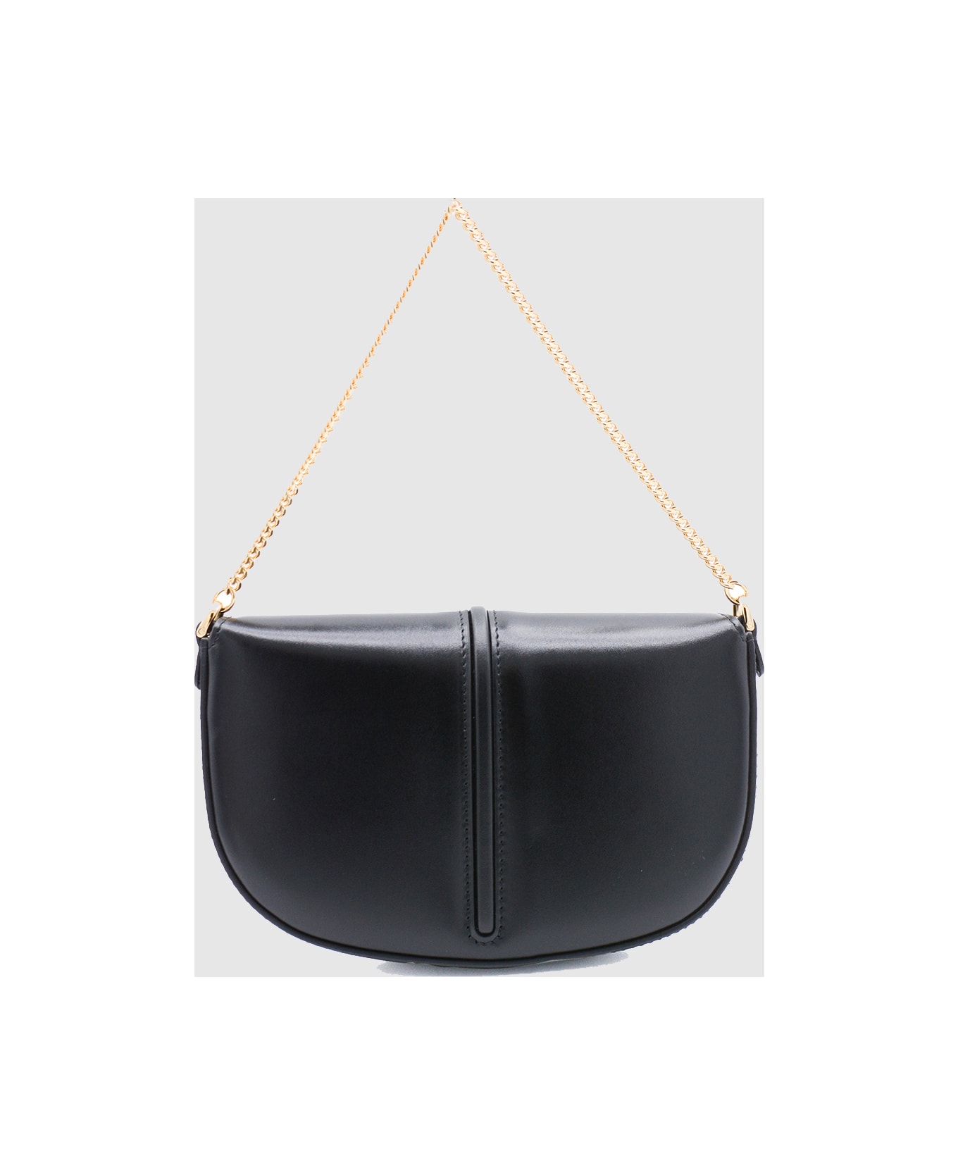 Fendi Black Leather Fendigraphy Mini Bag - Nero+oro soft