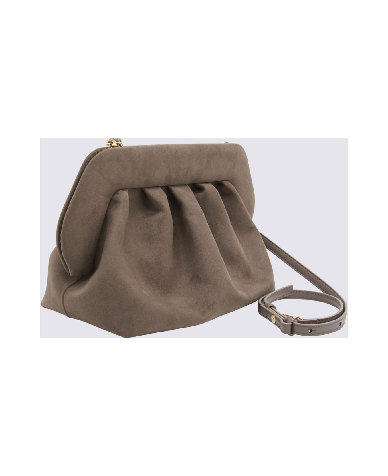 THEMOIRè Beige Bios Suede Clutches - mud
