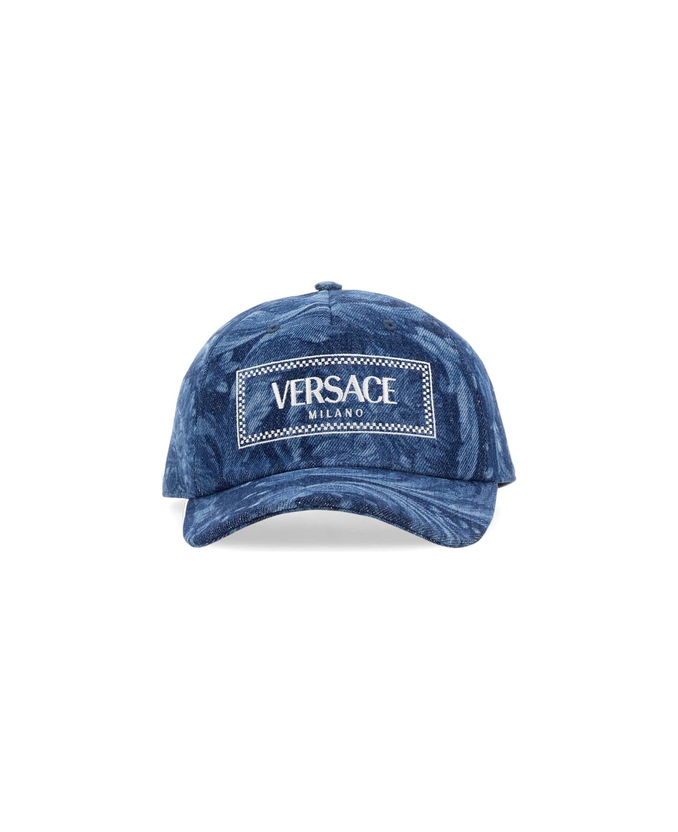 Versace Baseball Hat With Logo - BLUE 帽子