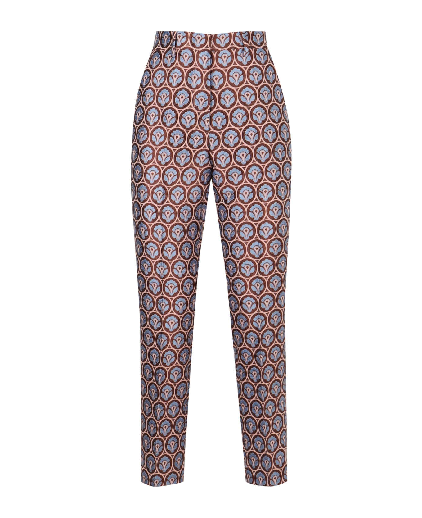 Etro Cropped Cigarette Trousers - BLUE