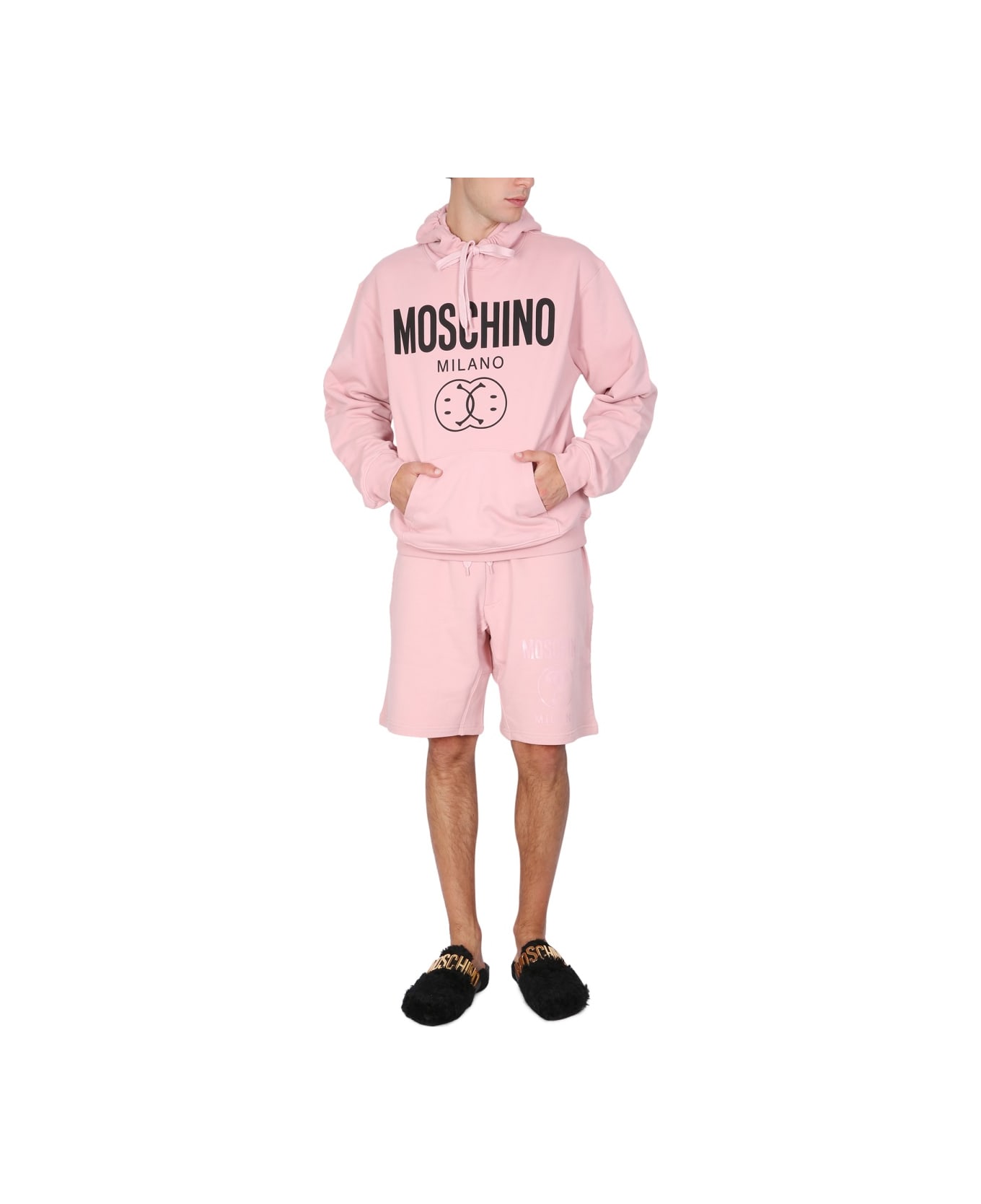 Moschino Short With Logo - PINK