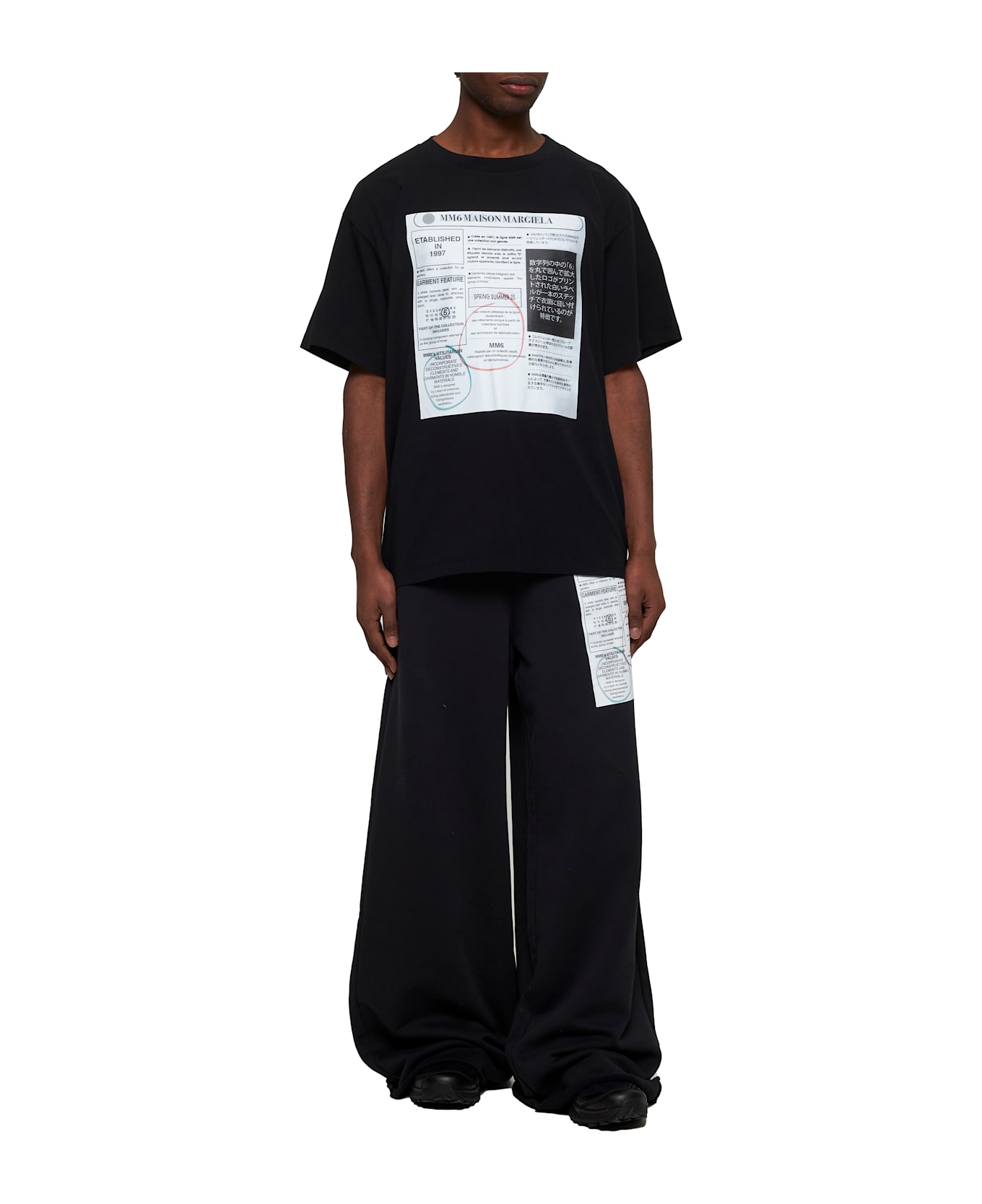 MM6 Maison Margiela Sweatpants With Print - Washed black
